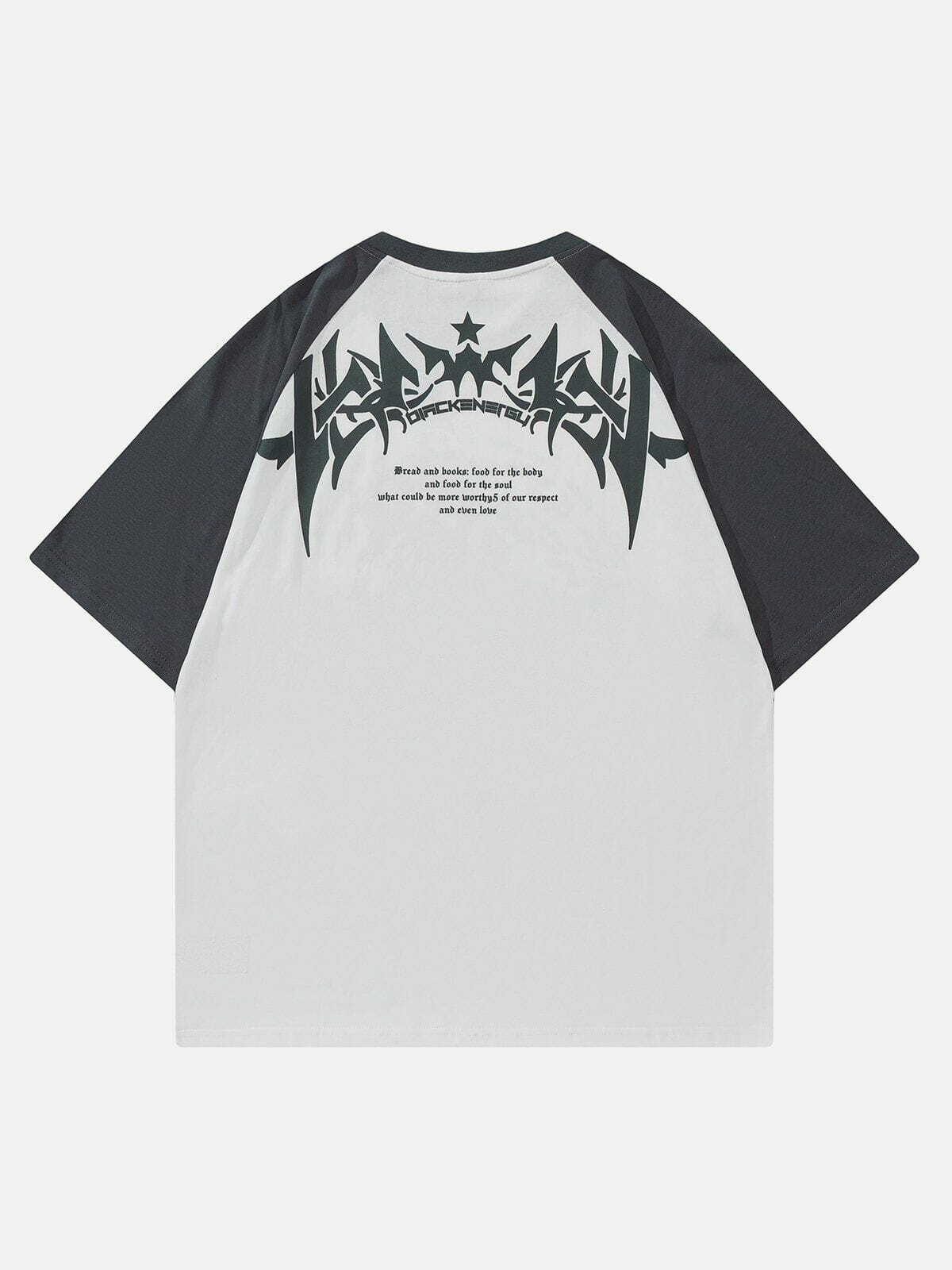 Y2K Gothic Letter Print Tee - Trendy Grunge Aesthetic for 90s Fashion Lovers