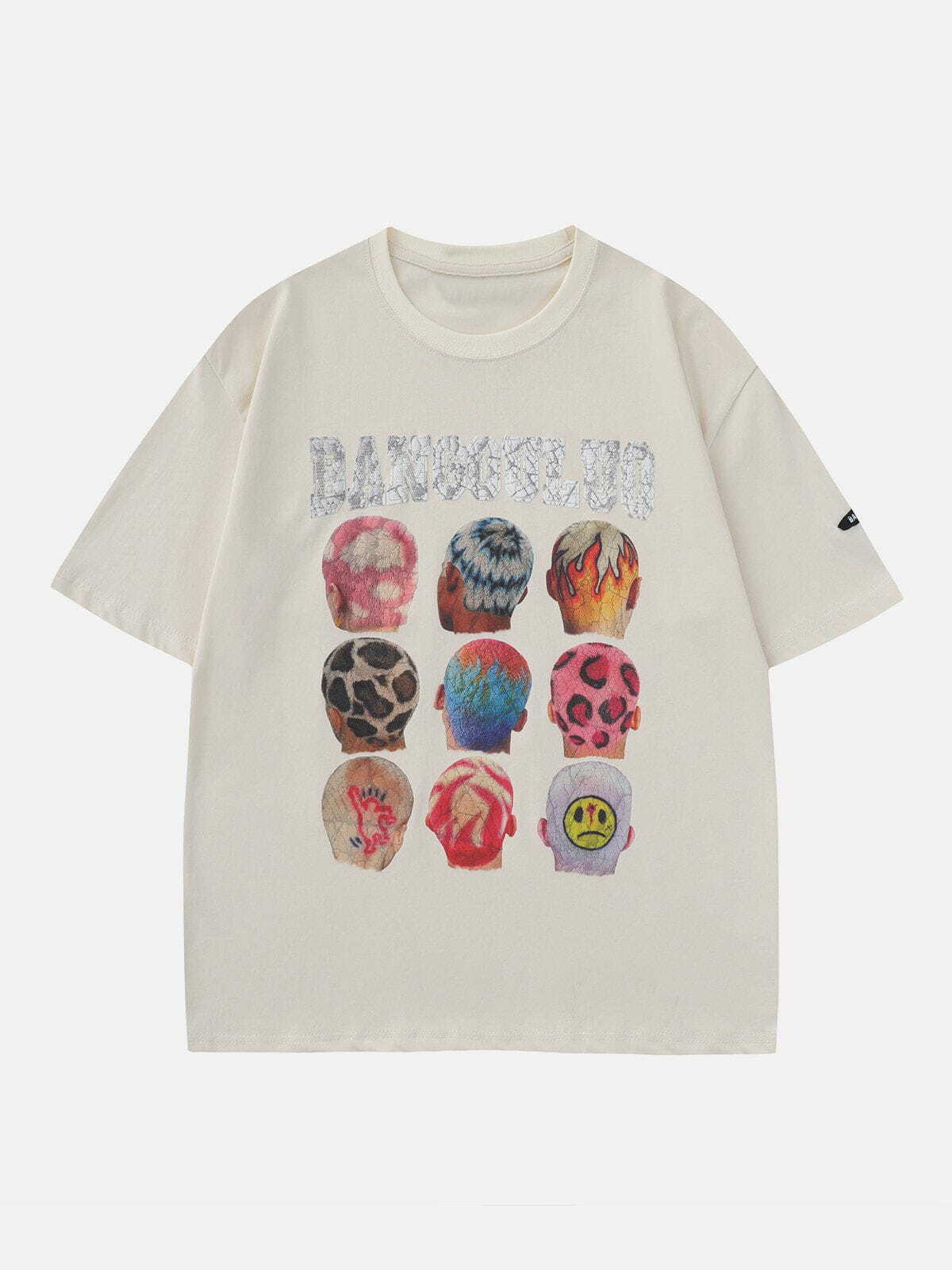 Y2K Graffiti Print Tee - Trendy 90s Aesthetic Top for Grunge & Summer Outfits