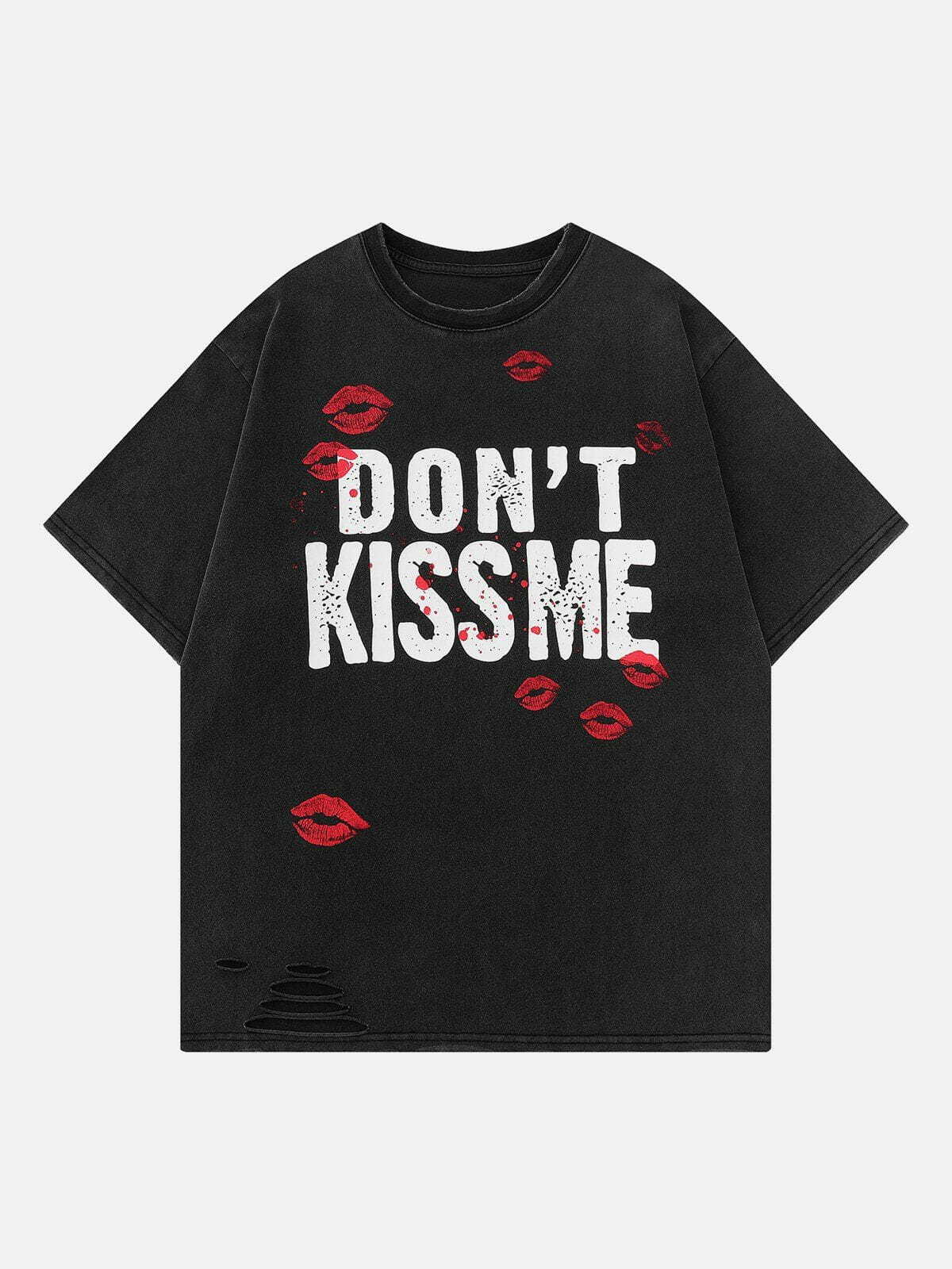 Y2K Grunge Aesthetic Blow Kisses Distressed Tee - Vintage 90s Fashion for Trendy Outfits