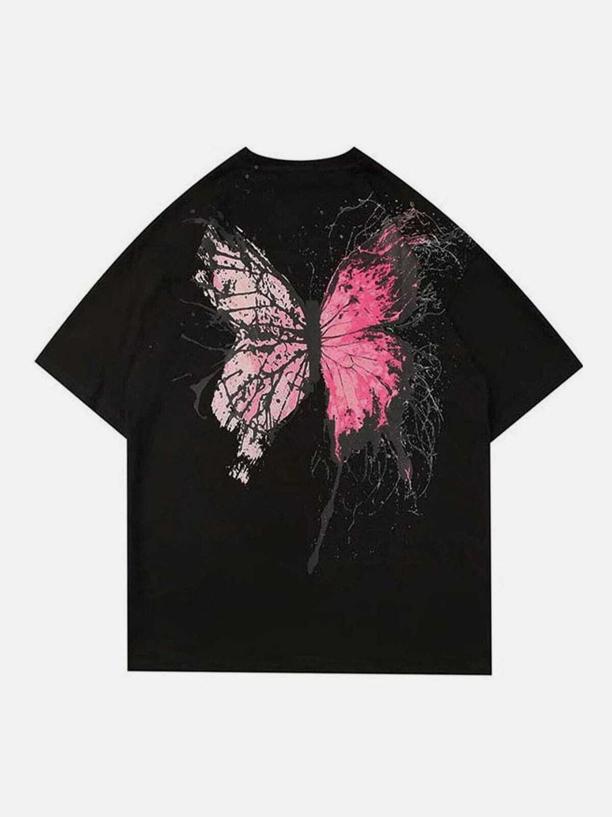 Y2K Grunge Aesthetic 'Crack Butterfly' Tee - Vintage 90s Style for Trendy Summer Outfits