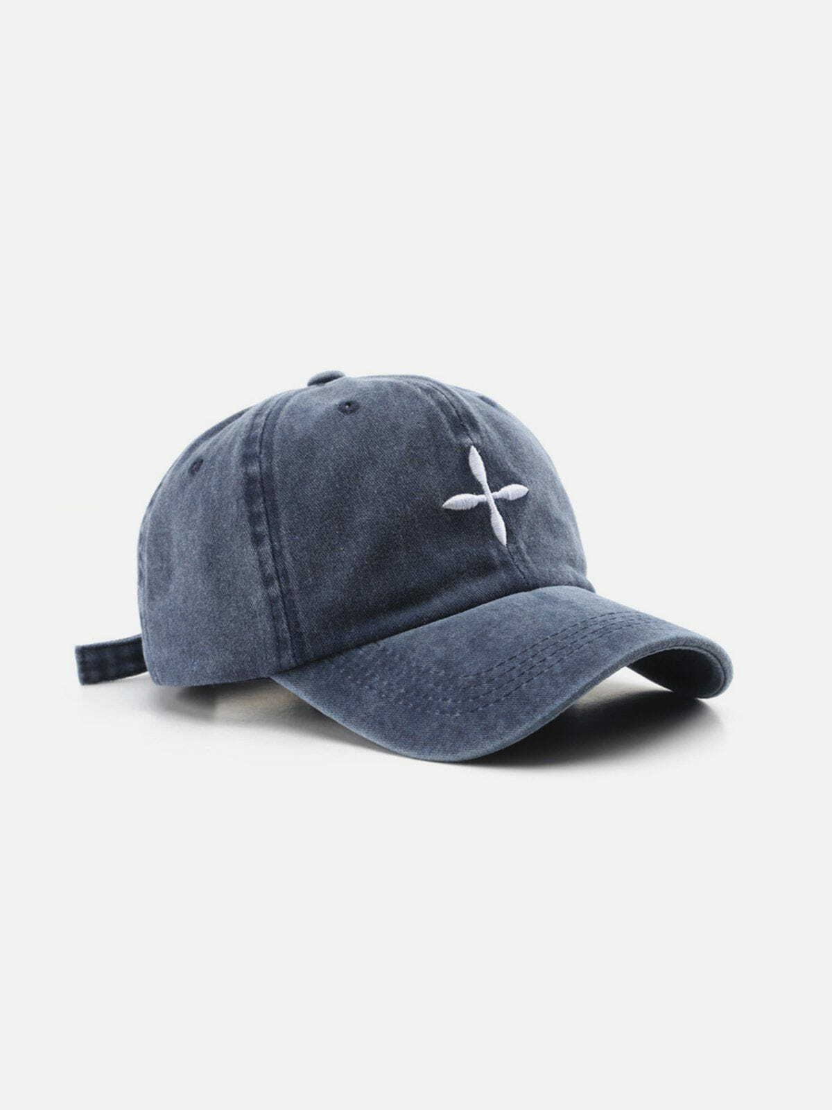 Y2K Grunge Aesthetic Embroidered Crucifix Baseball Cap for Trendy Summer Outfits