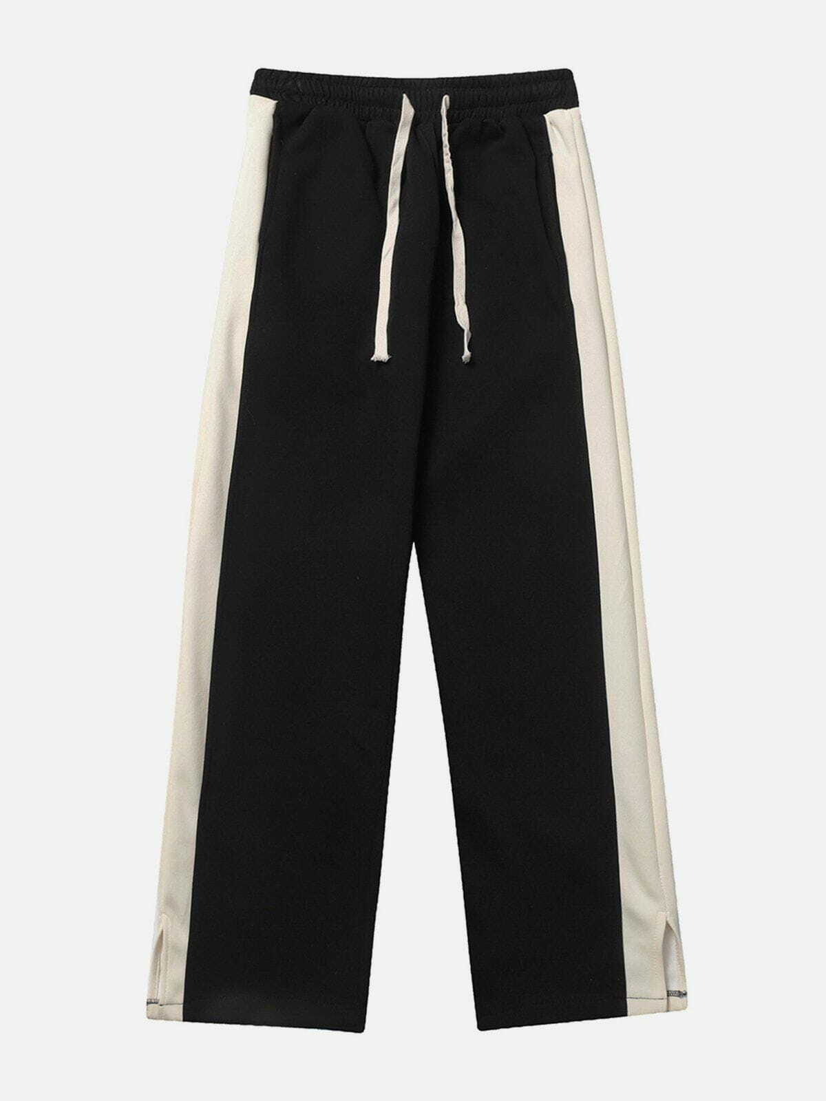 Y2K Grunge Aesthetic Foot Mouth Slit Sweatpants - Trendy Cargo Style for Summer Outfits