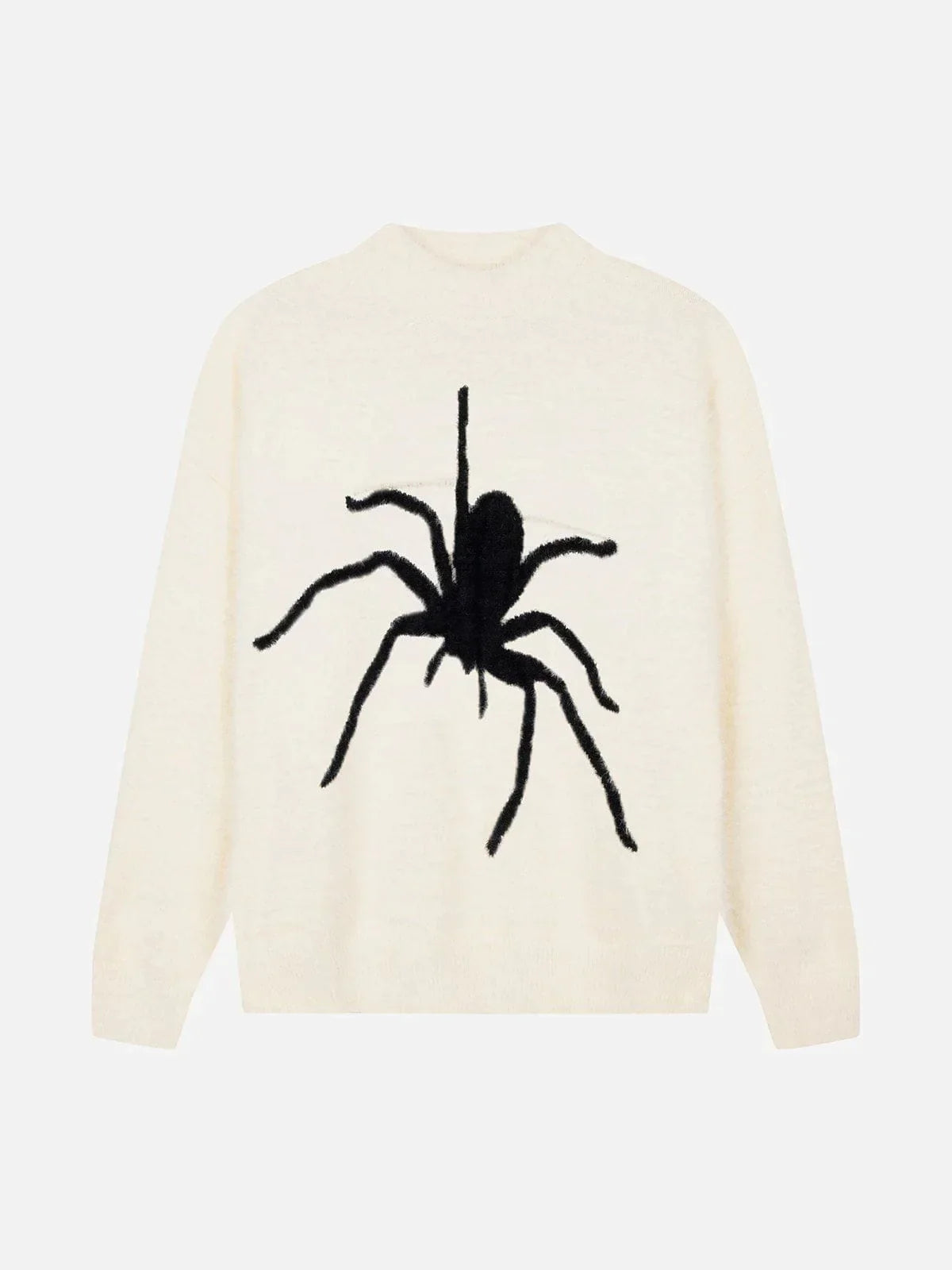 Y2K Grunge Aesthetic Spider Knit Mohair Sweater - Cozy 90s Style for Summer Outfits & Cute Looks