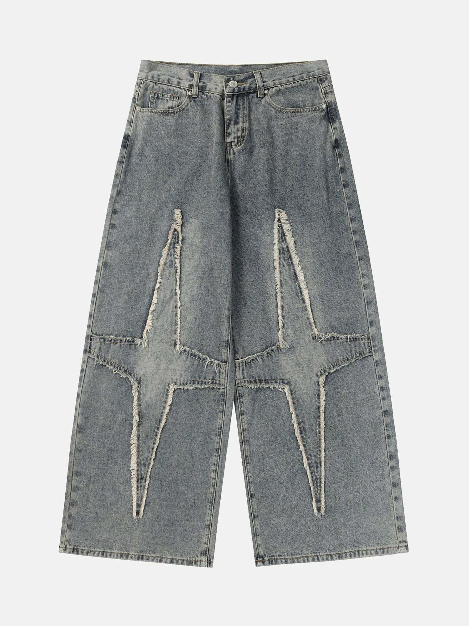 Y2K Grunge Aesthetic Washed Baggy Jeans - Vintage 90s Style for Effortless Summer Outfits