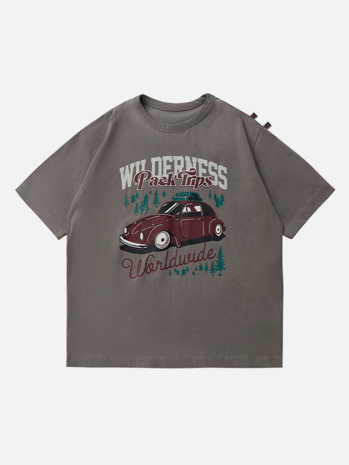 Y2K Grunge Car Print Tee - Vintage 90s Aesthetic, Perfect for Summer Outfits & Casual Looks