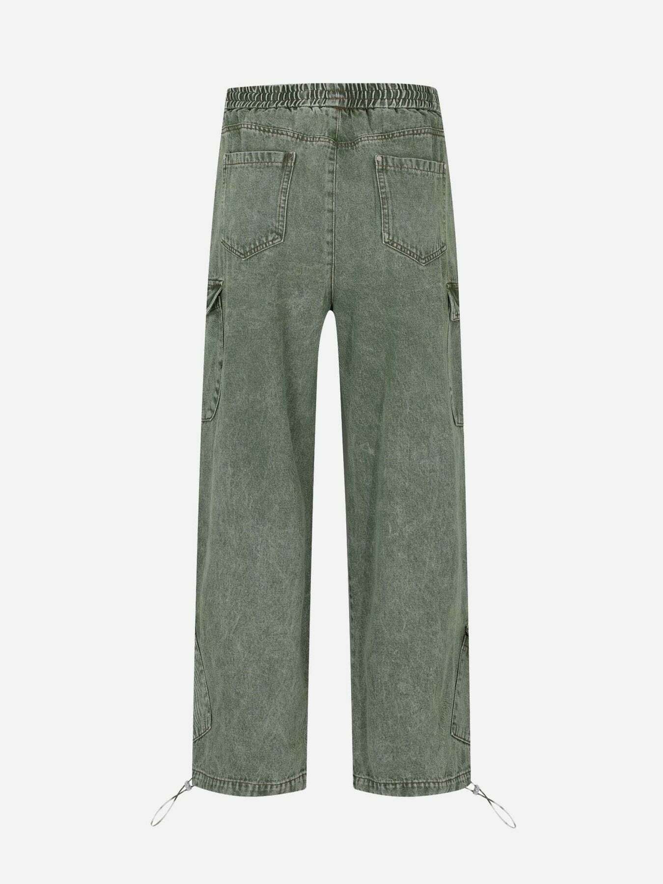 Y2K Grunge Cargo Pants - Vintage 90s Style Wide Leg Jeans for Effortless Summer Outfits