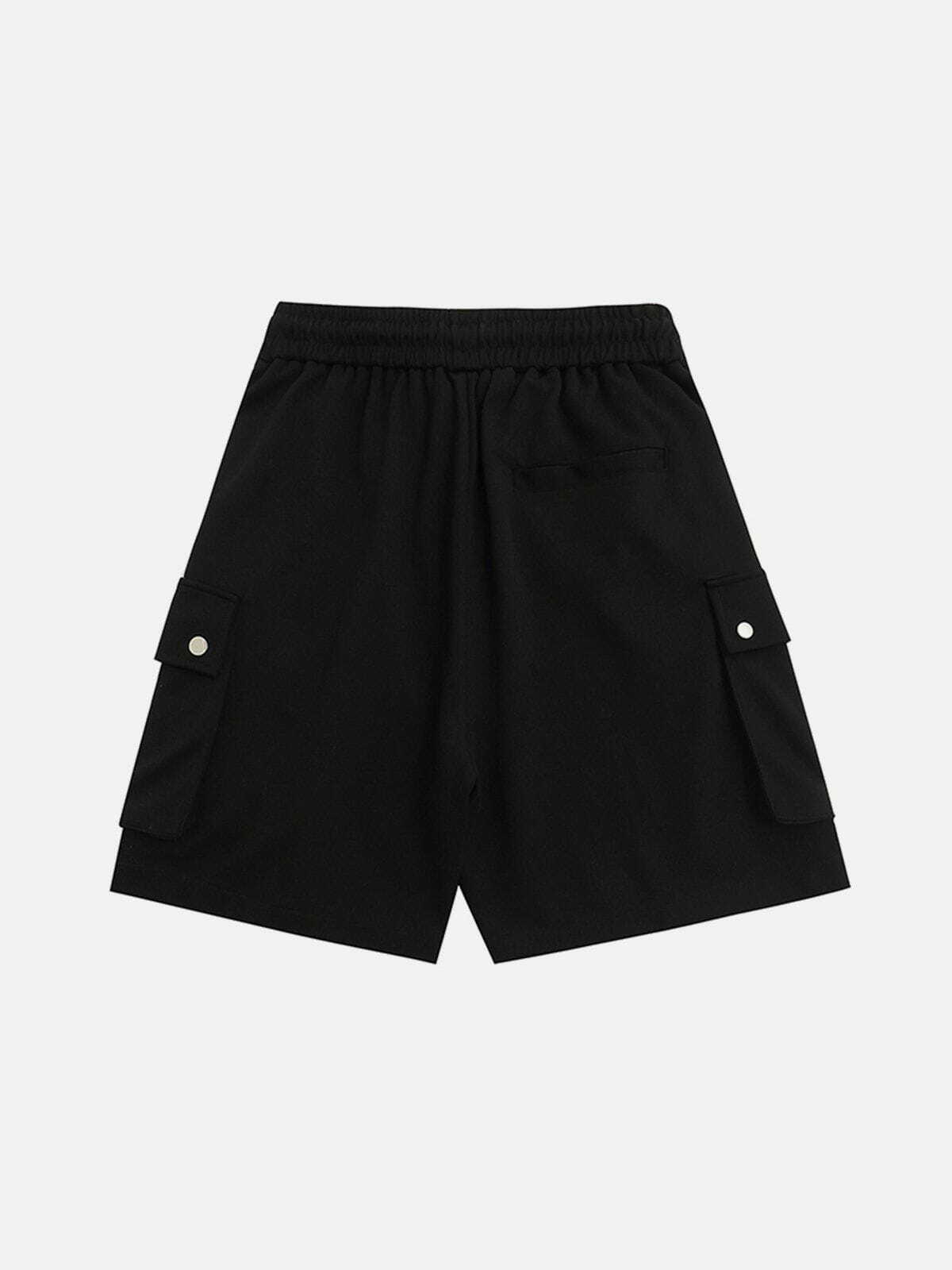 Y2K Grunge Cargo Shorts with Large Pockets - Trendy 90s Summer Outfit for Effortless Style