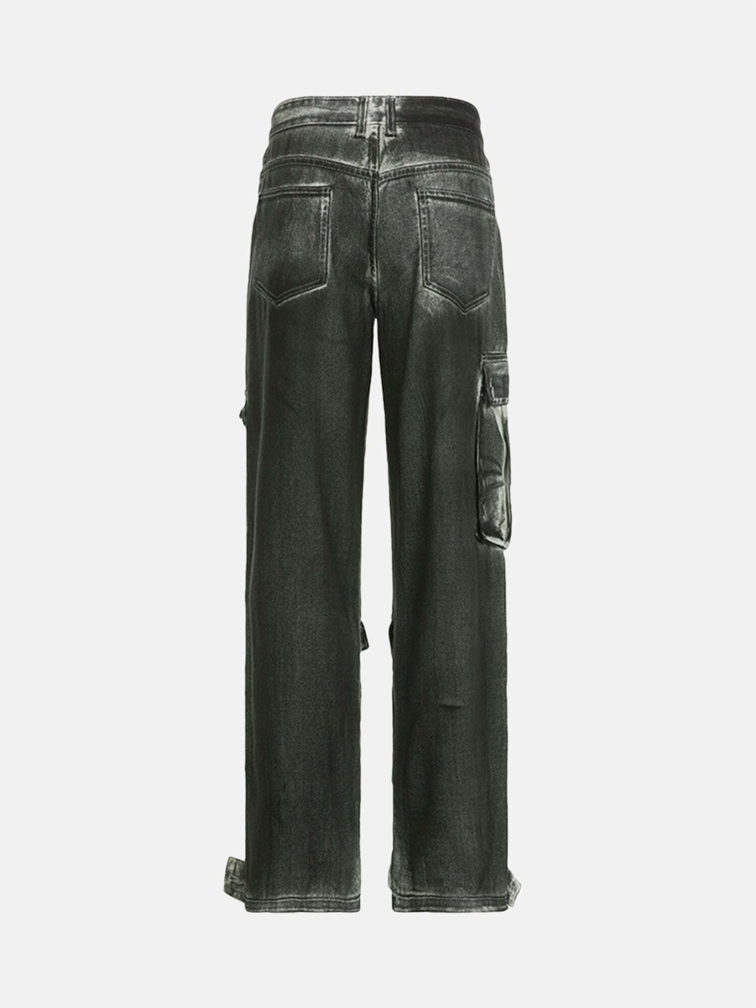 Y2K Grunge Distressed Baggy Jeans for a Cool Summer Aesthetic - Vintage 90s Style Outfit