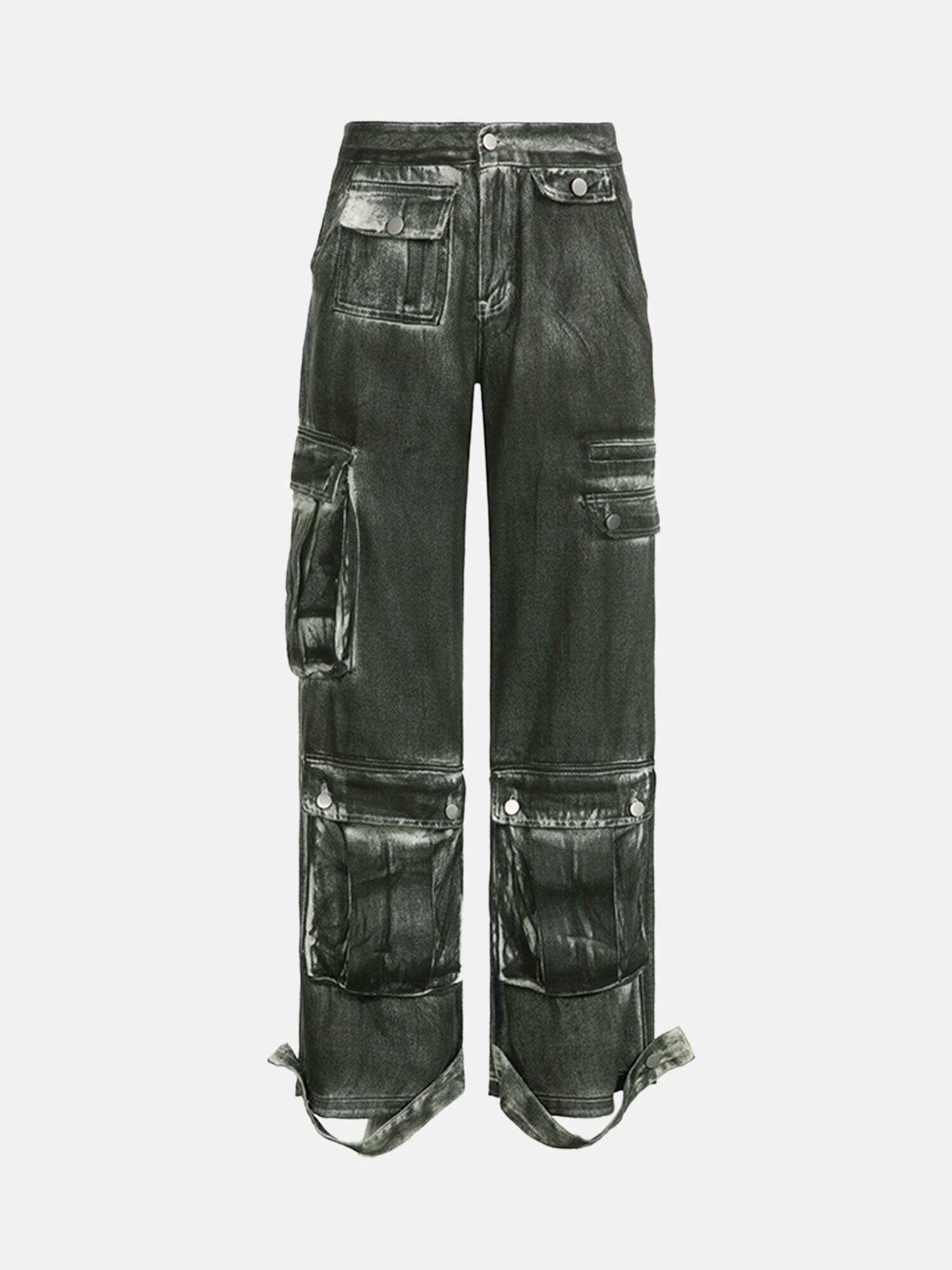 Y2K Grunge Distressed Baggy Jeans for a Cool Summer Aesthetic - Vintage 90s Style Outfit