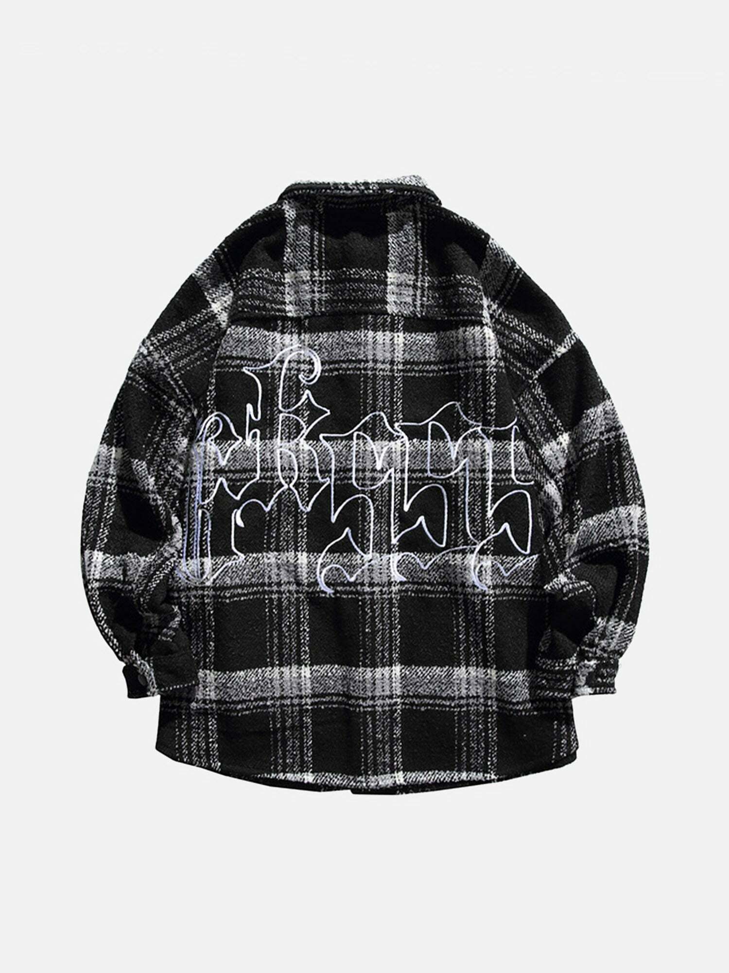 Y2K Grunge Plaid Reversible Shirt Jacket - Vintage 90s Aesthetic Layering Piece for Stylish Outfits