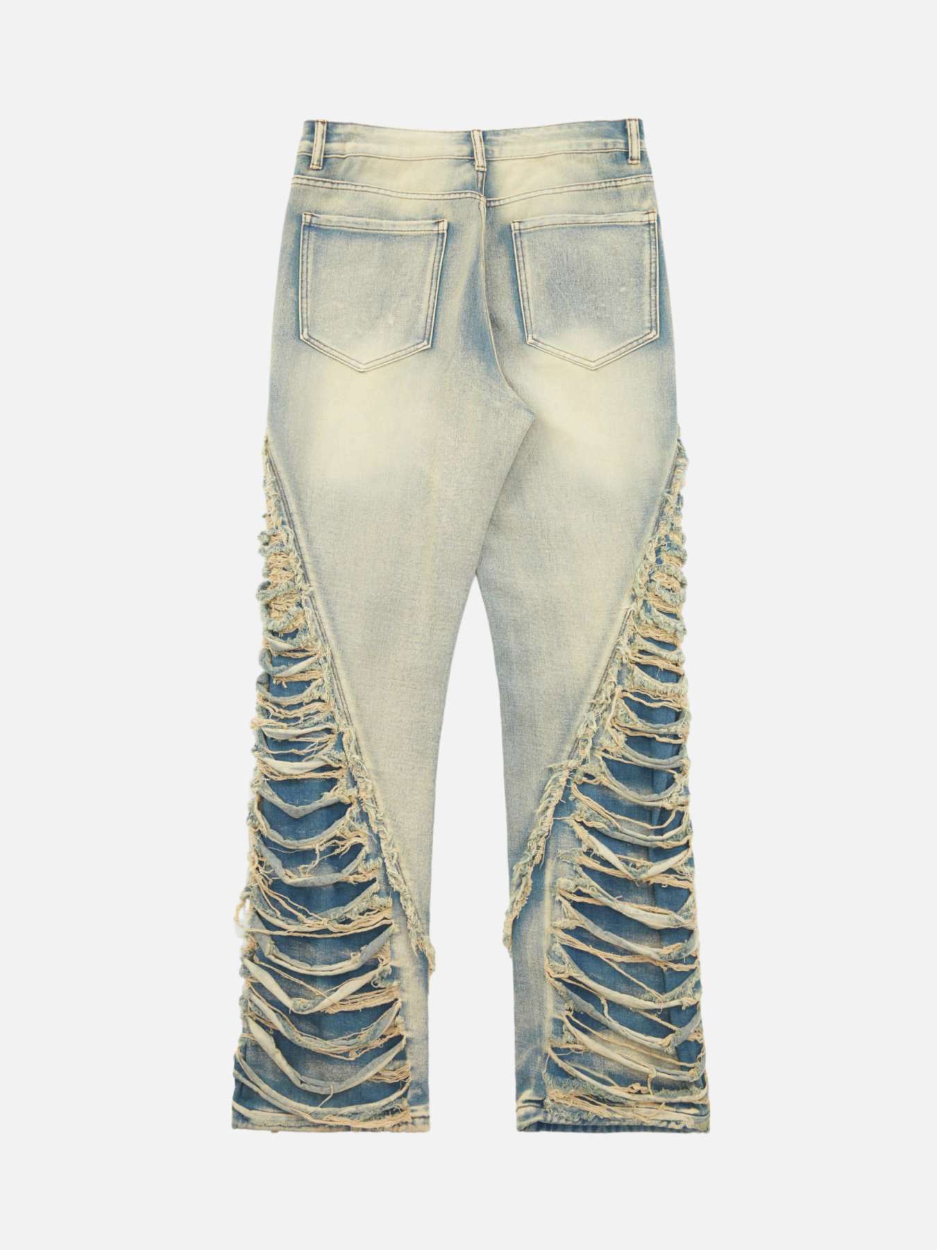 Y2K Grunge Ripped Double Straight Jeans - Vintage 90s Style for Effortless Summer Outfits