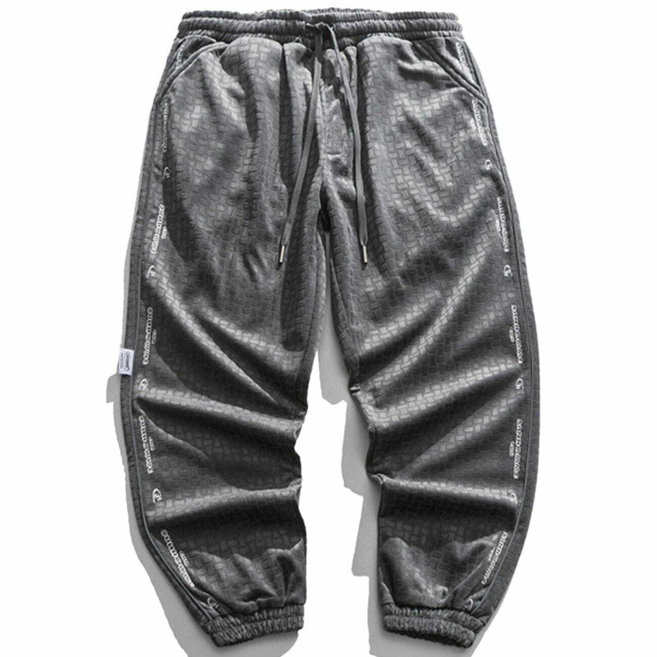 Y2K Grunge Velvet Sweatpants: Trendy Cargo Style for 2000s Fashion Lovers