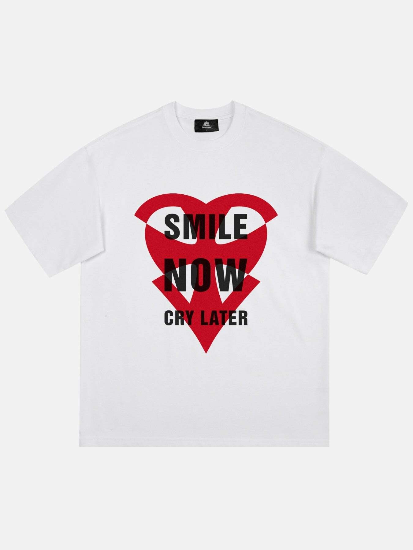 Y2K Heart Print T-Shirt: Cute Summer Outfit for Grunge Aesthetic & 90s Fashion Lovers