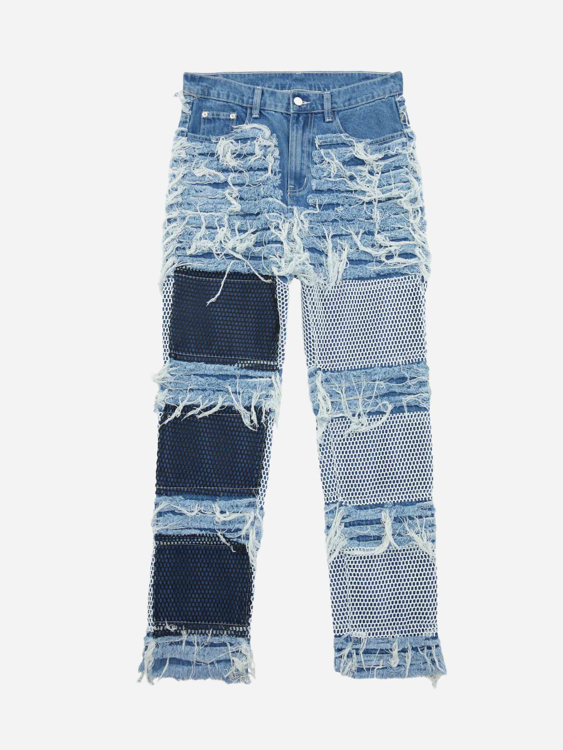 Y2K High Street Cat Whisker Baggy Jeans - Vintage 90s Grunge Style for Effortless Summer Outfits