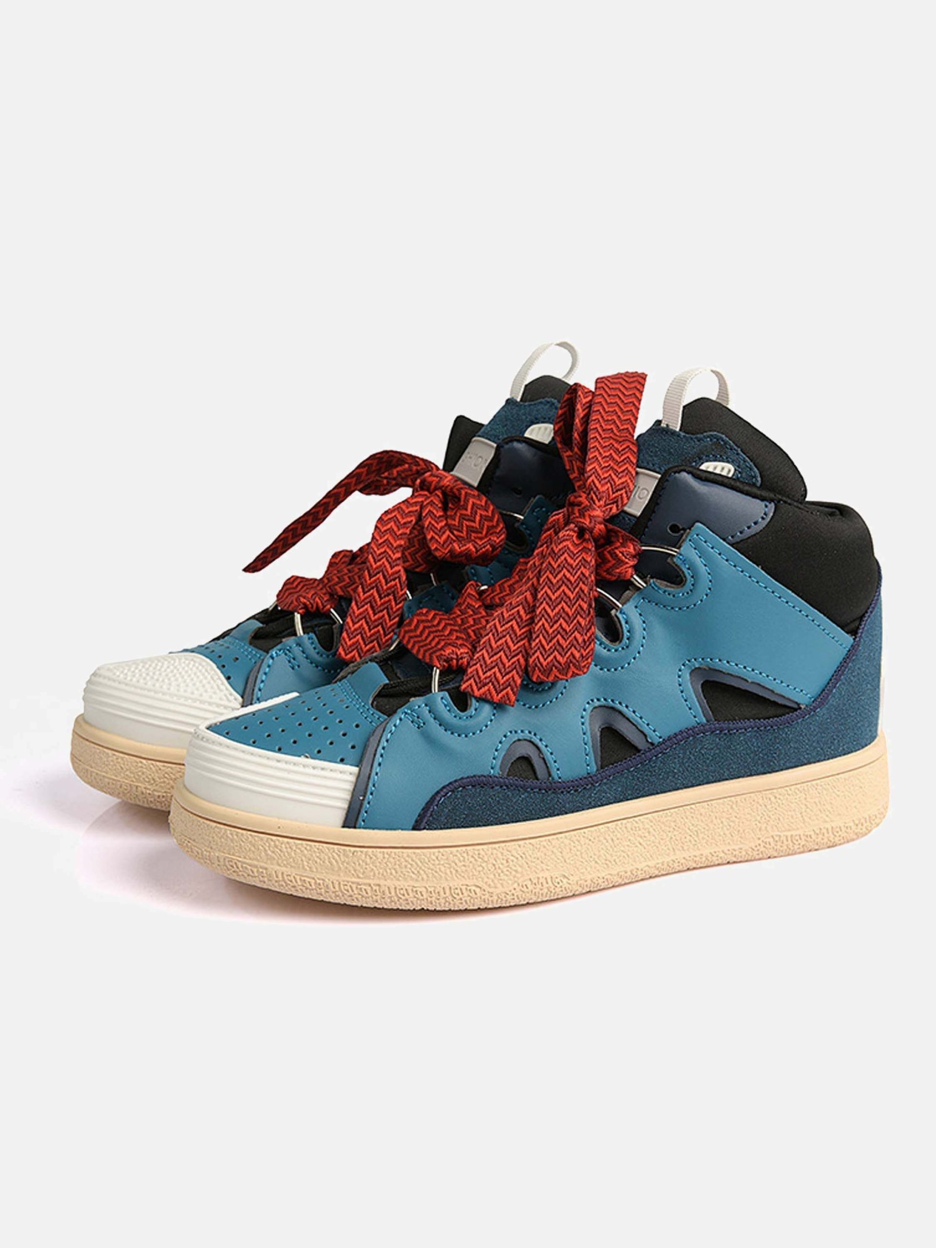 Y2K High Top Casual Sneakers - 90s Grunge Style, Platform Shoes for Trendy Summer Outfits