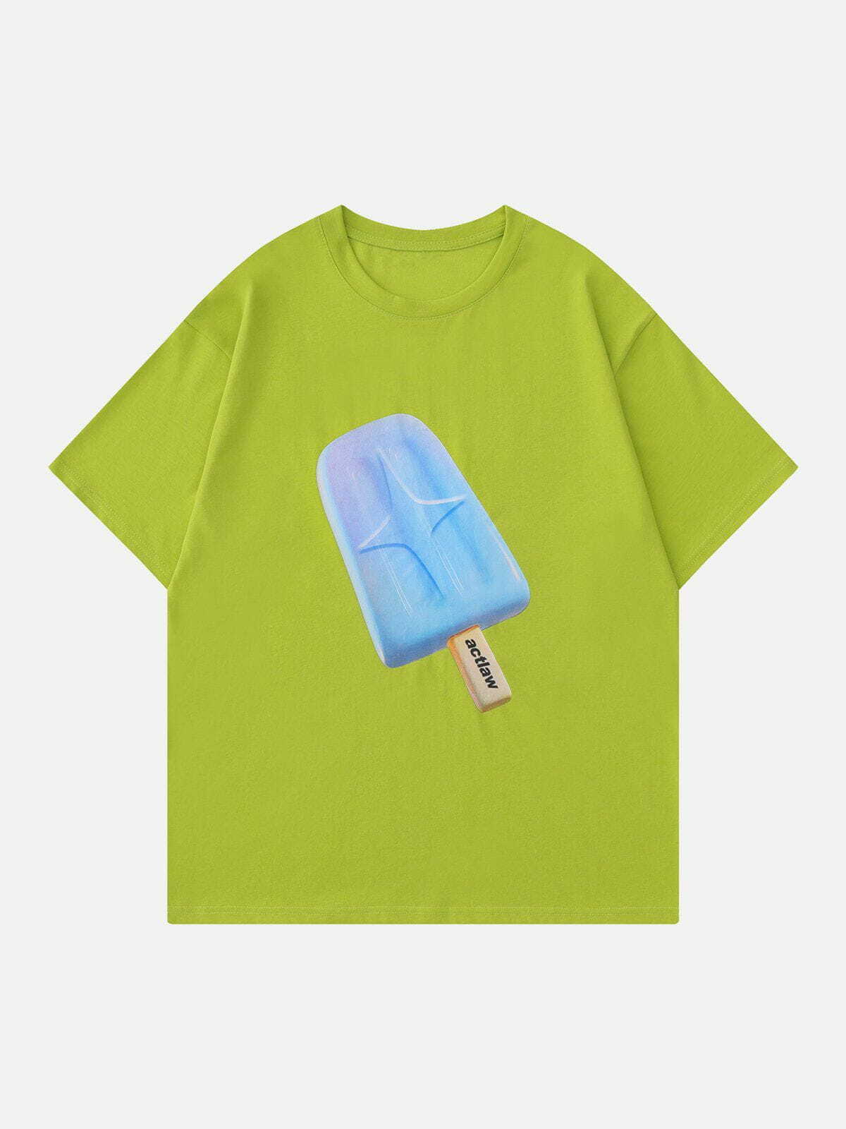 Y2K Ice Lolly Print Tee - Cute Summer Outfit, Vintage 90s Aesthetic, Grunge Style Top