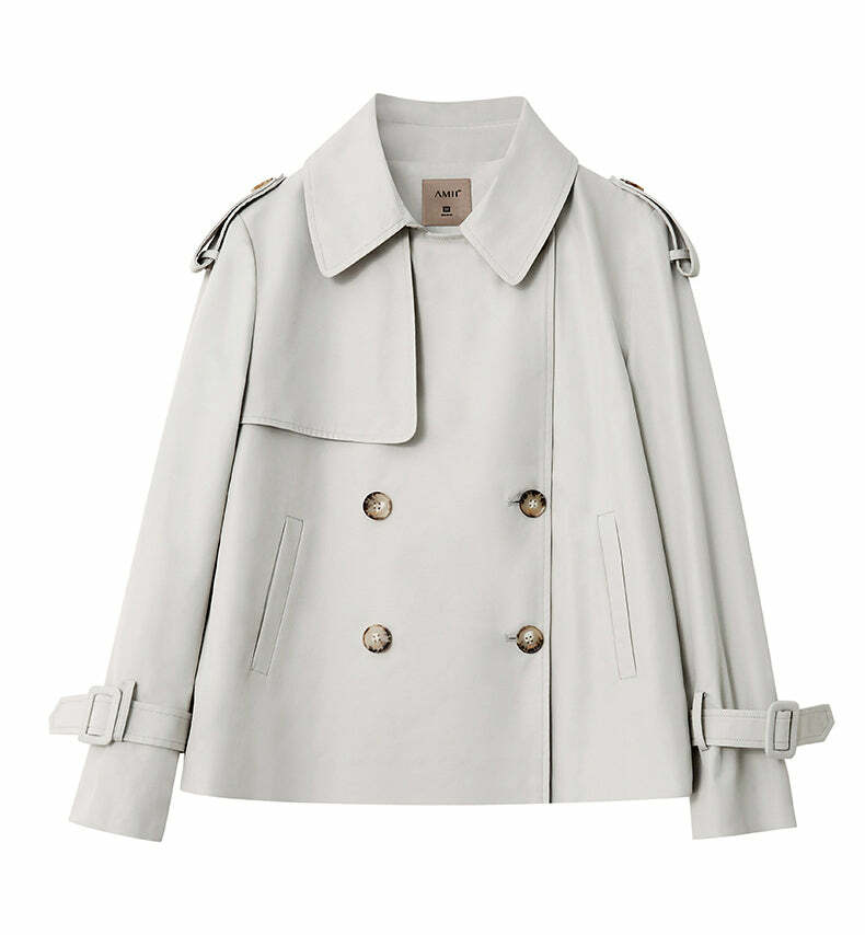 Y2K-Inspired Gray Trench Coat: Chic Layering for 90s Fashion, Grunge Aesthetic & Summer Outfits