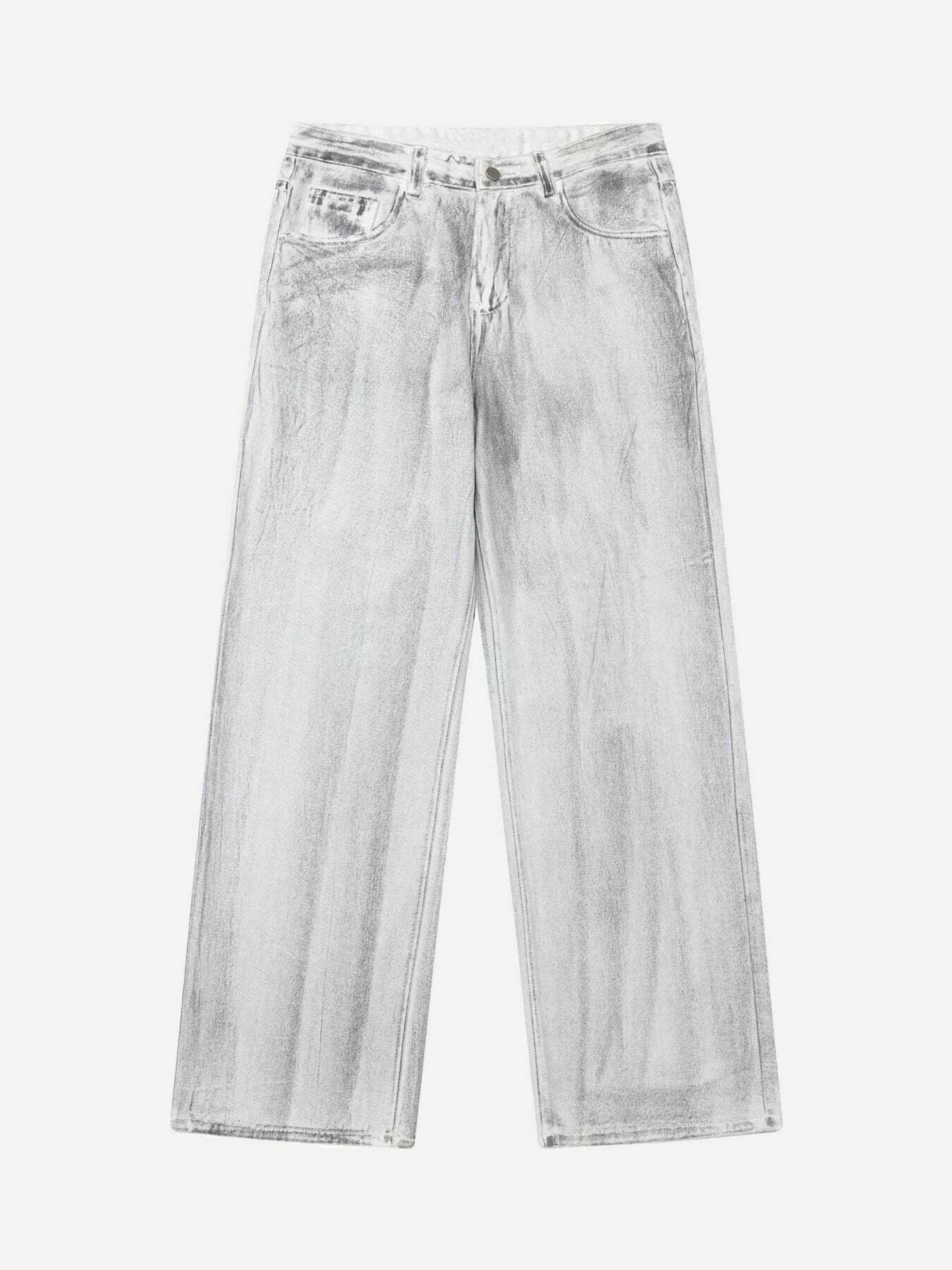 Y2K Inspired Straight Leg Jeans - Vintage 90s Grunge Style for Effortless Summer Outfits