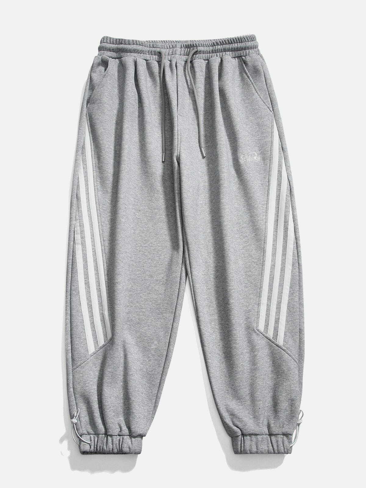 Y2K-Inspired Tilt Stripe Sweatpants for Grunge Aesthetic, 90s Style, and Casual Summer Outfits