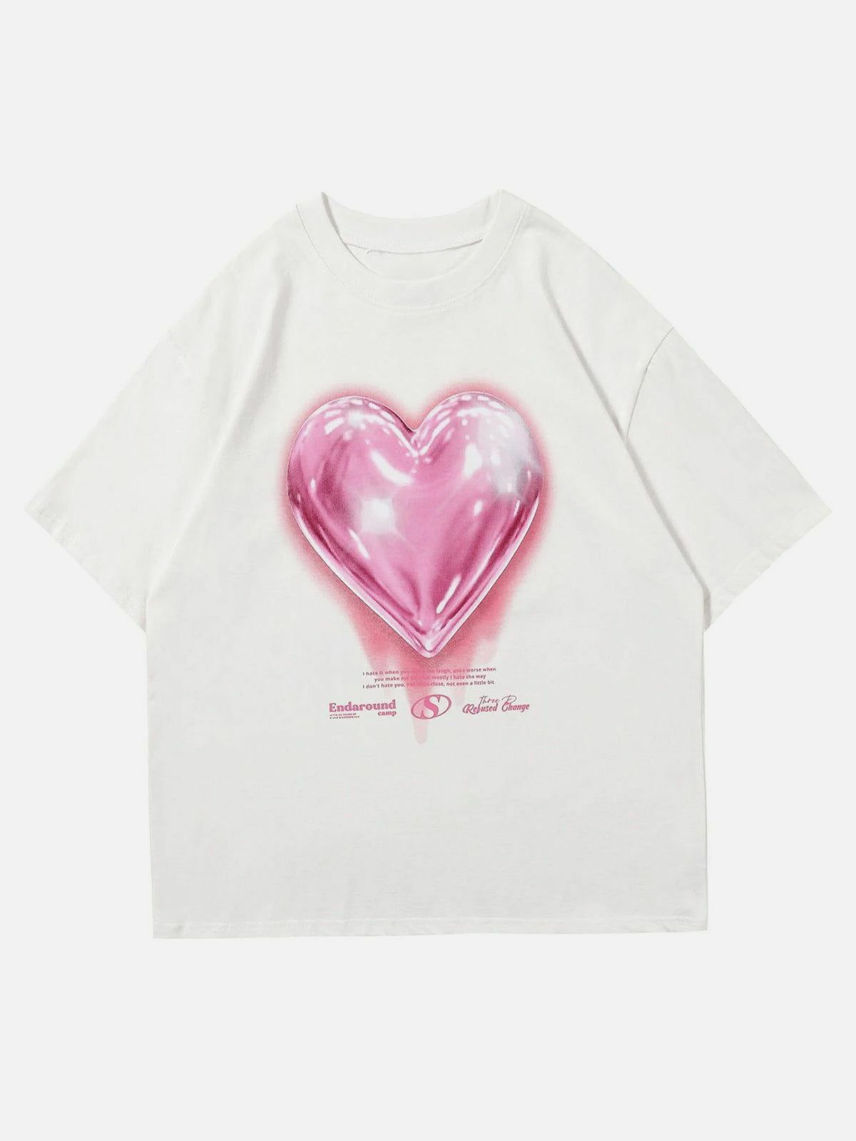 Y2K Love Balloon Graphic Tee - Vintage 90s Aesthetic, Perfect for Summer Outfits & Grunge Style