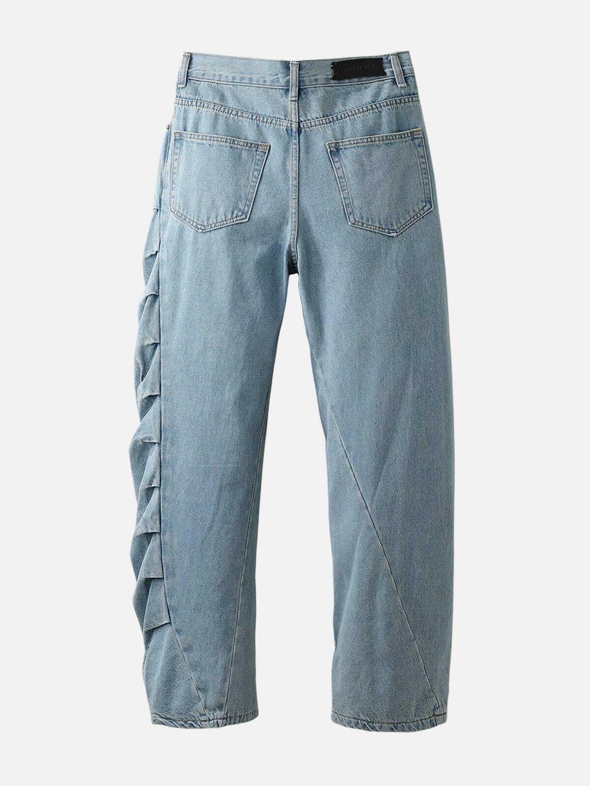 Y2K Multi Fold Baggy Jeans - Trendy 90s Grunge Style for Effortless Summer Outfits