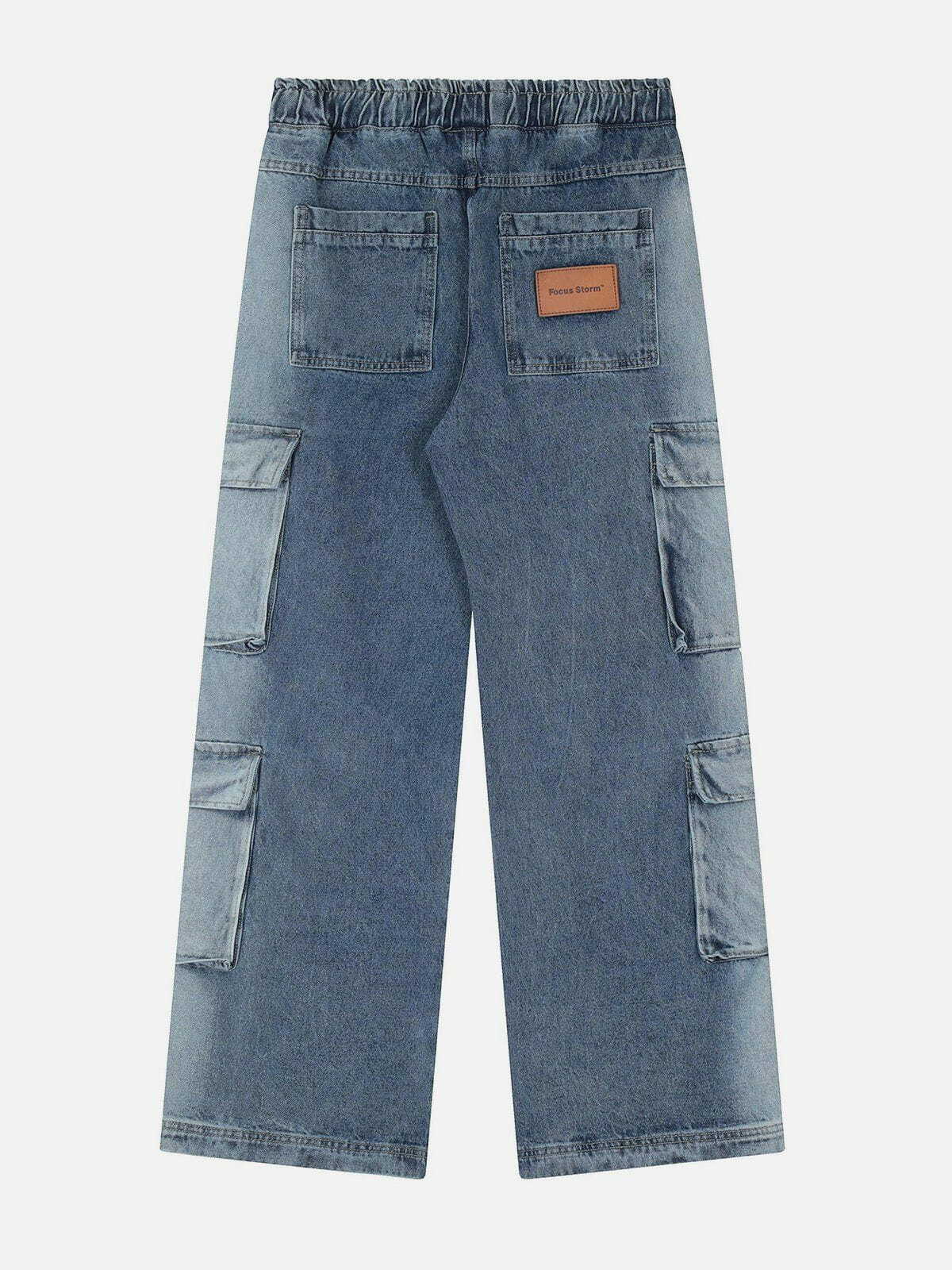 Y2K Multi-Pocket Baggy Jeans for Grunge Aesthetic & 90s Fashion Lovers - Trendy Summer Outfits