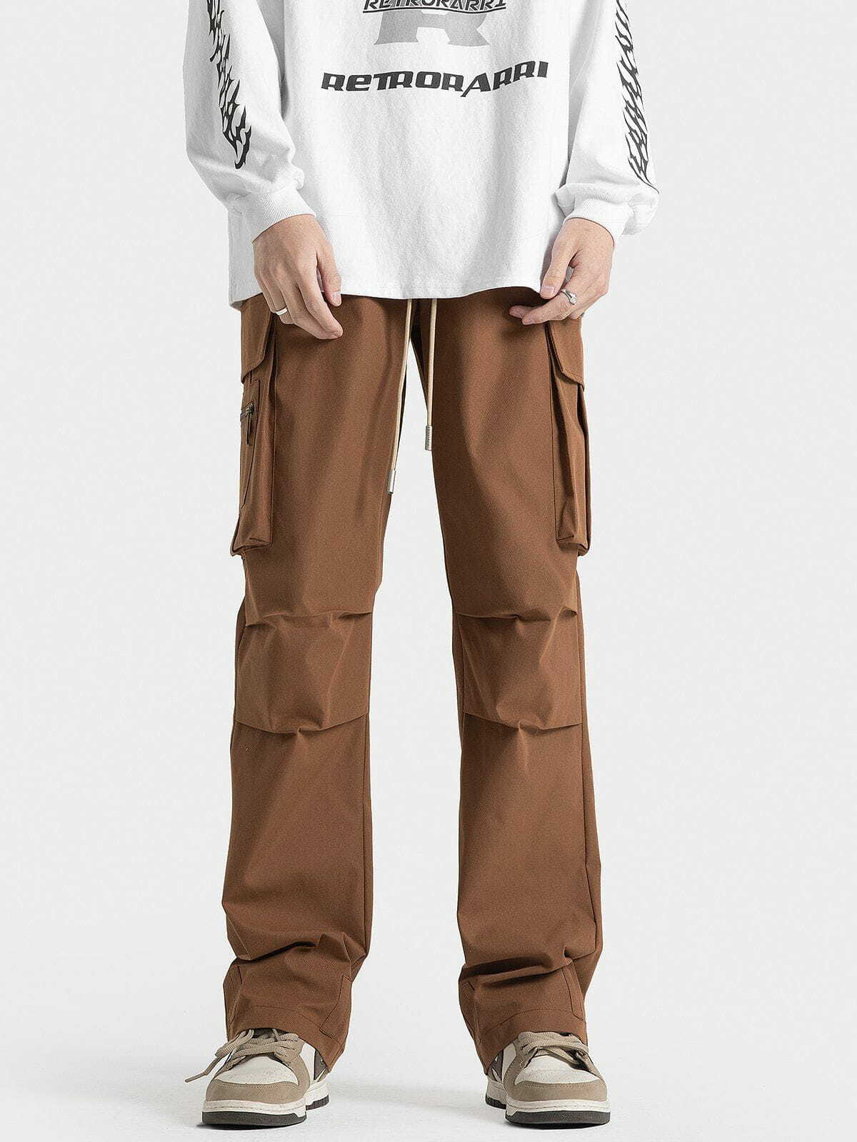 Y2K Multi-Pocket Cargo Pants - Trendy Grunge Style for Summer Outfits & 2000s Fashion