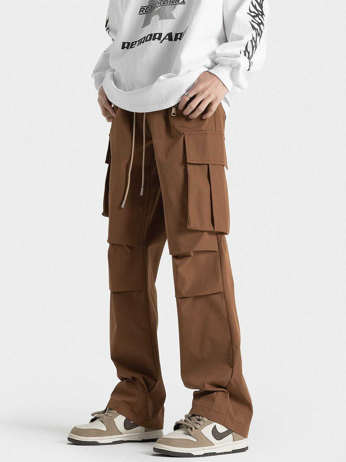 Y2K Multi-Pocket Cargo Pants - Trendy Grunge Style for Summer Outfits & 2000s Fashion