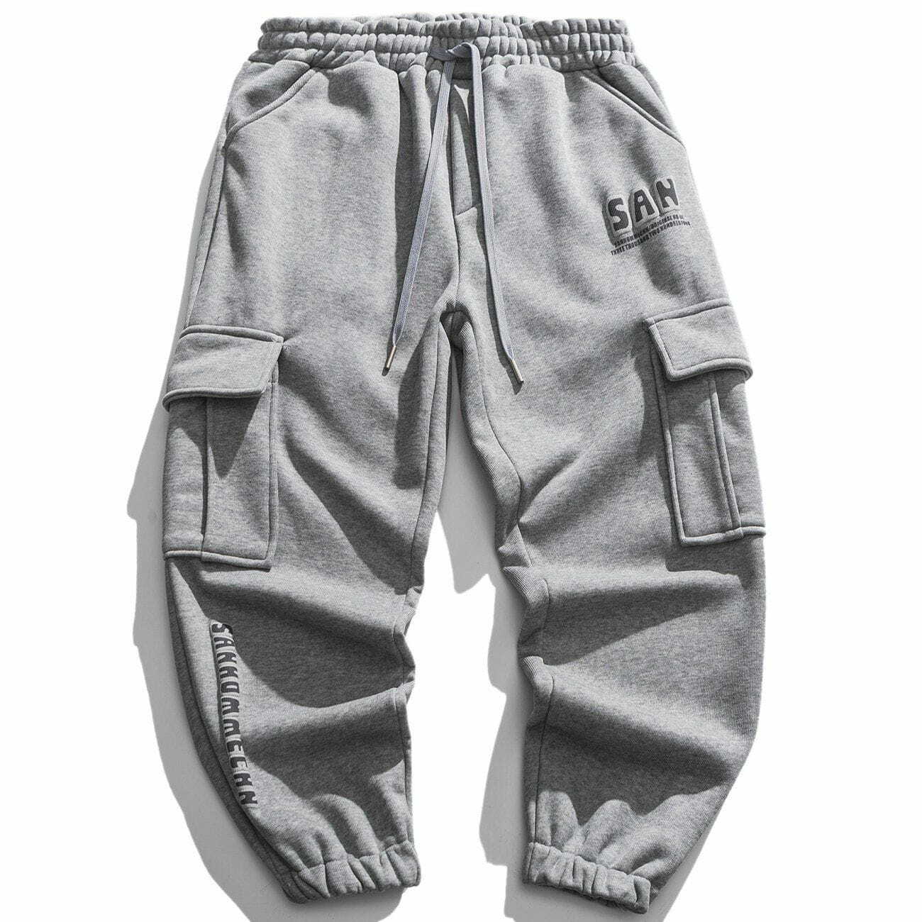 Y2K Multi-Pocket Joggers: Trendy Grunge Style Cargo Pants for Summer & 90s Fashion Lovers