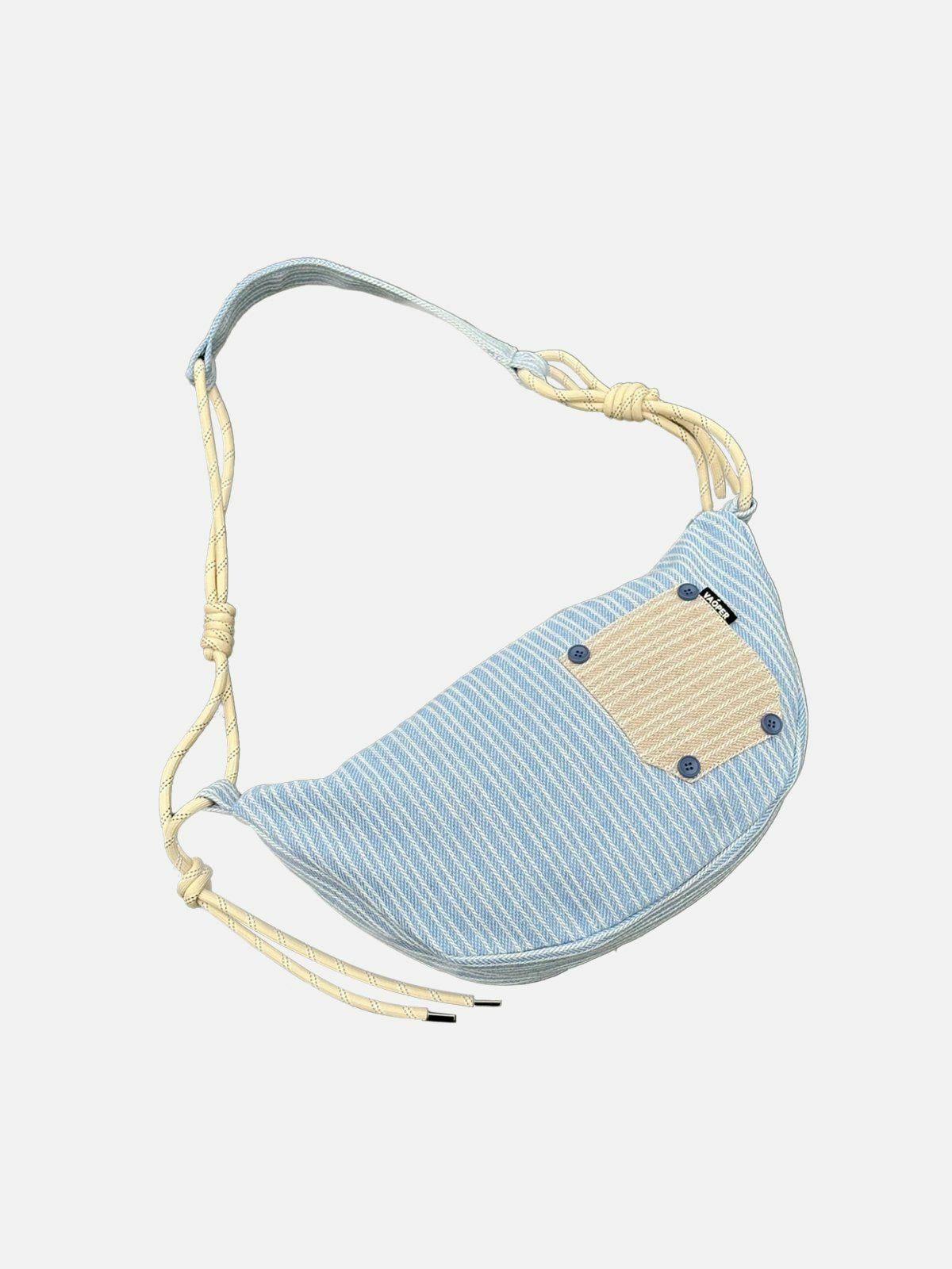 Y2K Patchwork Stripe Crossbody Bag Trendy 90s Fashion Accessory for Summer Outfits & Aesthetic