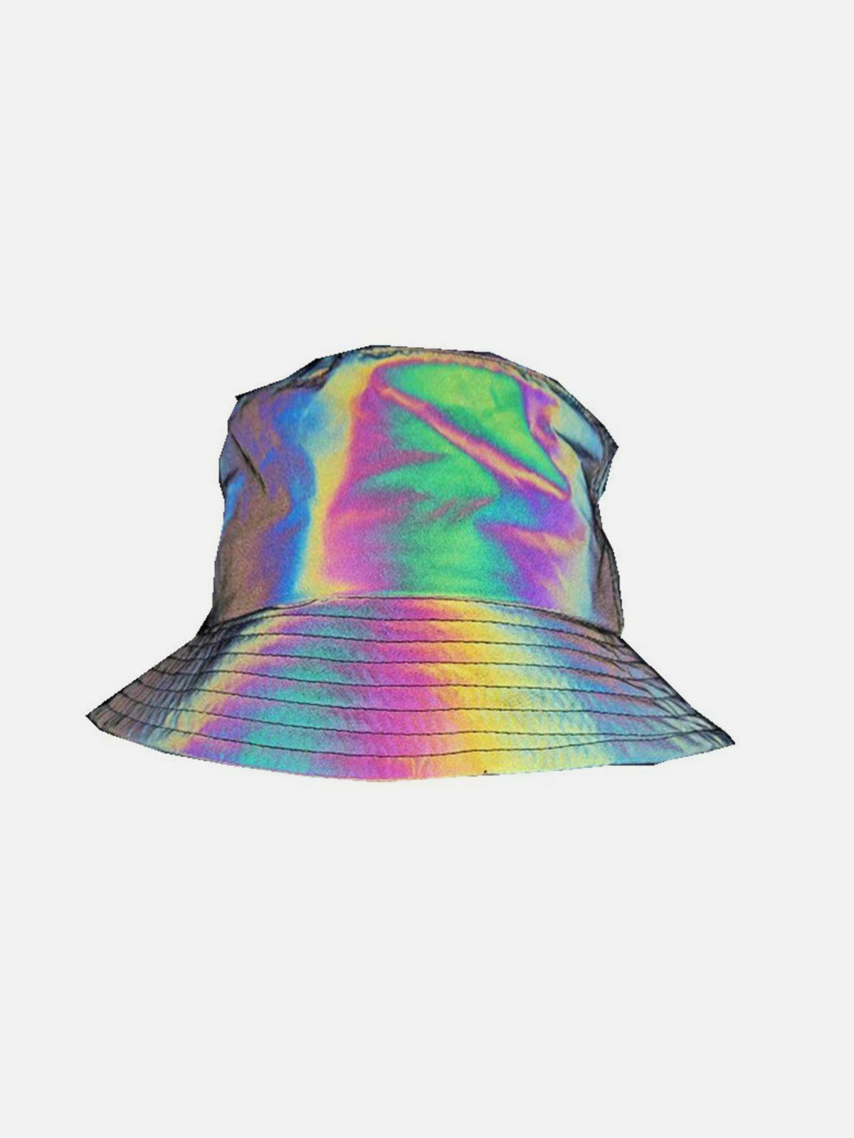 Y2K Reflective Fisherman Hat - Trendy 90s Grunge Aesthetic for Summer Outfits & Festivals