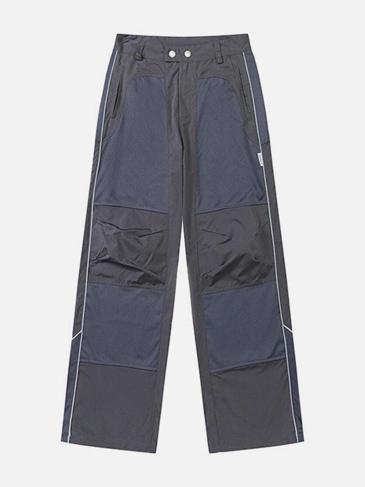 Y2K Reflective Stripes Cargo Sweatpants - Grunge Aesthetic, 90s Style, and Summer Outfit Essential