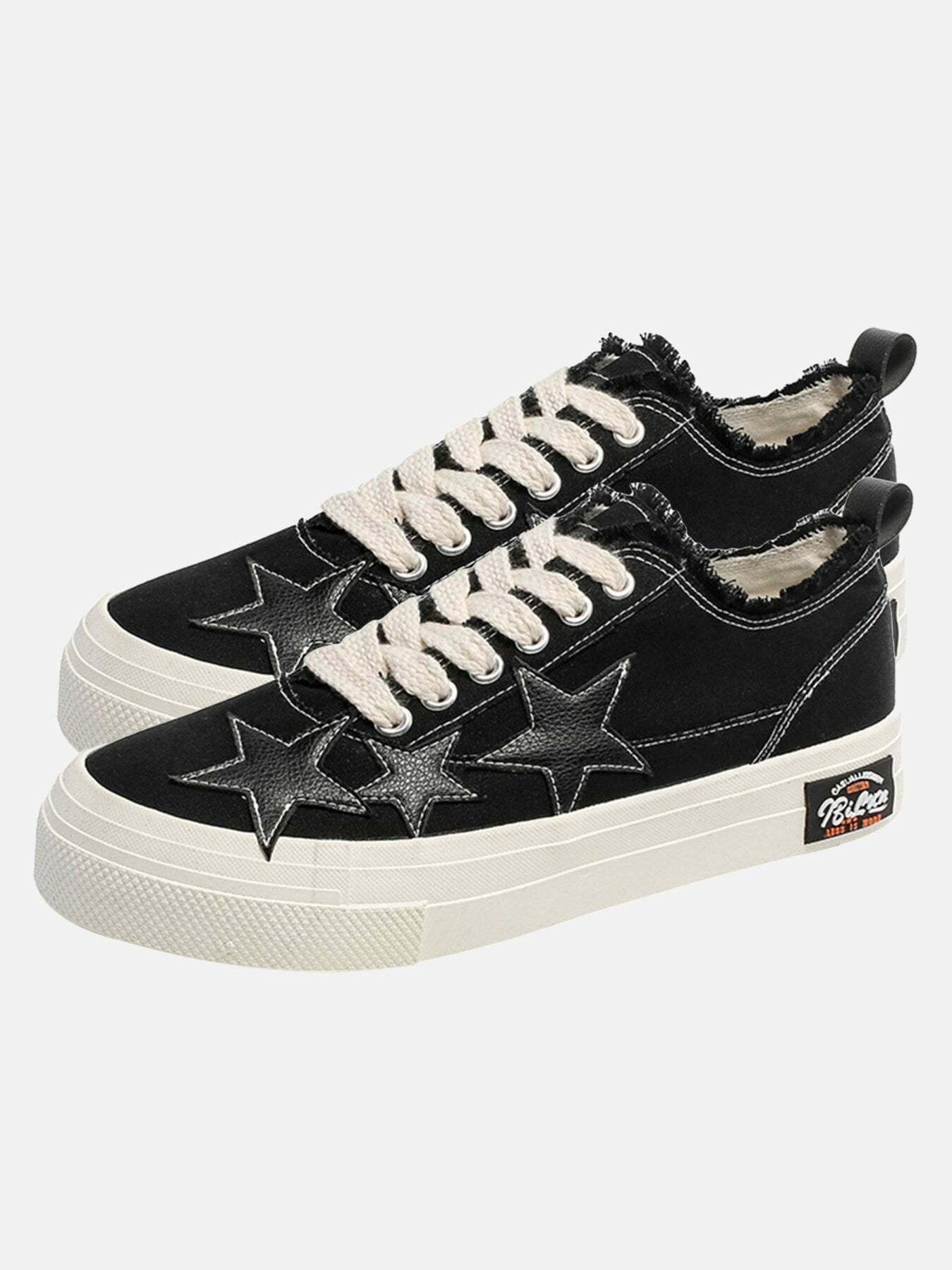 Y2K Retro Star Canvas Shoes - Trendy 90s Fashion Footwear for Grunge, Coquette, and Aesthetic Styles