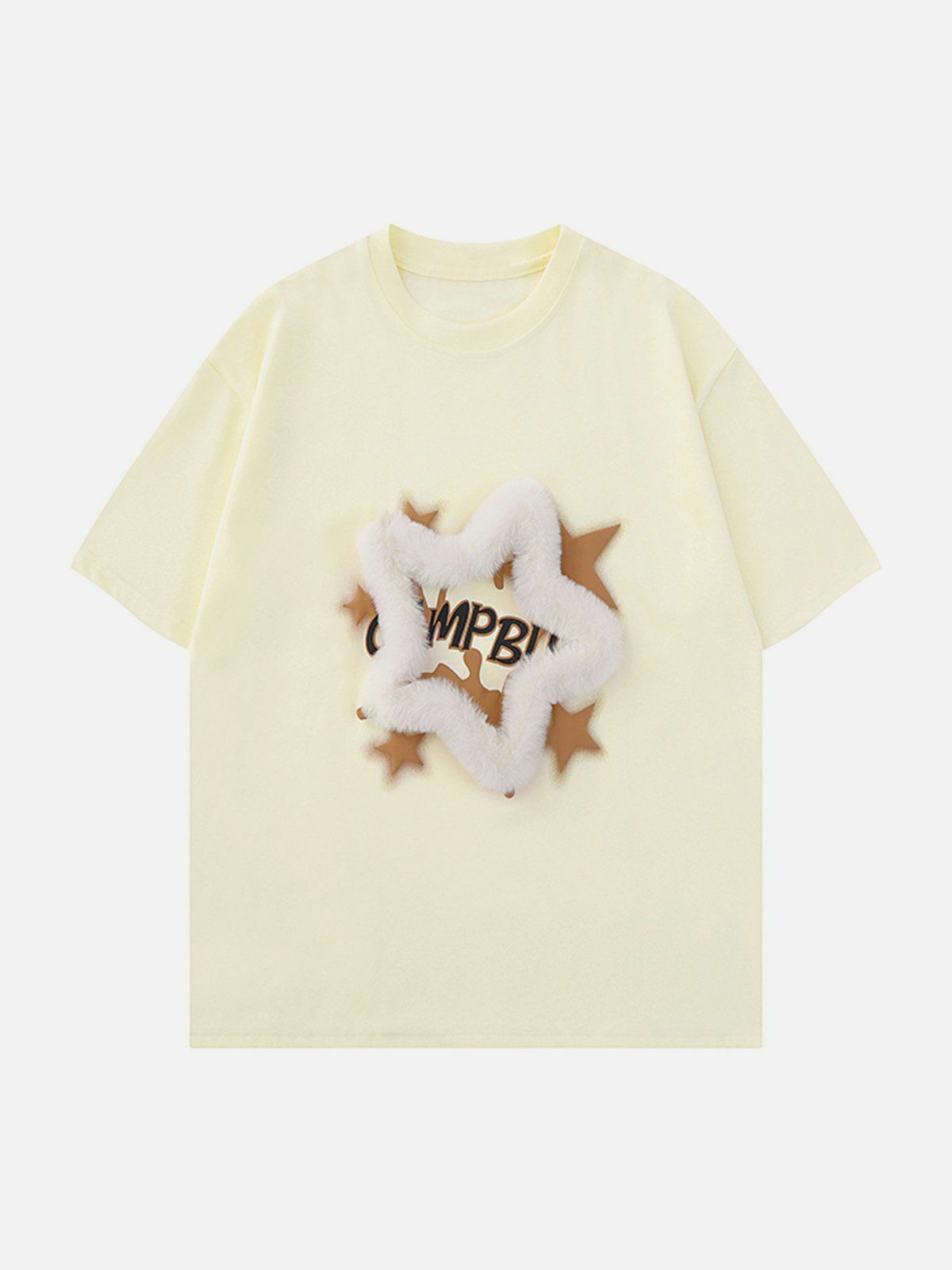 Y2K Star Lettered Print Tee - Trendy 90s Grunge Aesthetic Top for Summer Outfits & Casual Looks