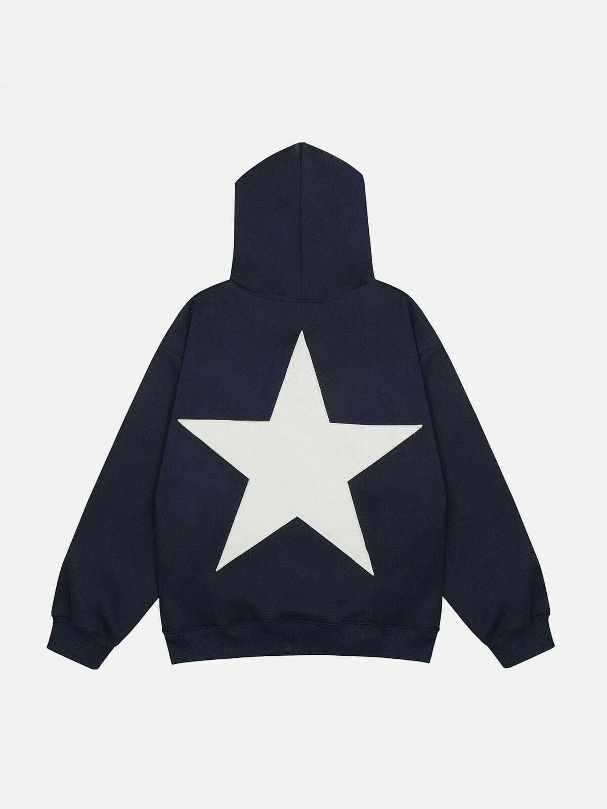 Y2K Star Print Hoodie: Trendy Grunge Aesthetic for Summer Outfits & 90s Fashion Lovers