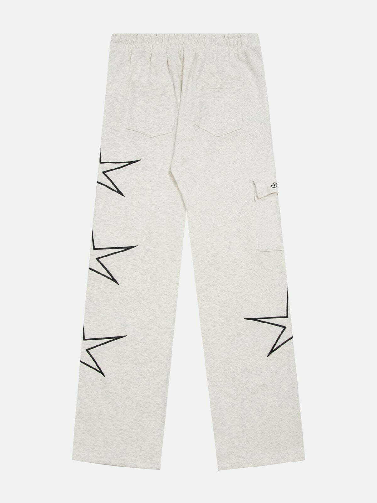 Y2K Star Print Sweatpants - Trendy Grunge Aesthetic for Summer Outfits & Casual Looks