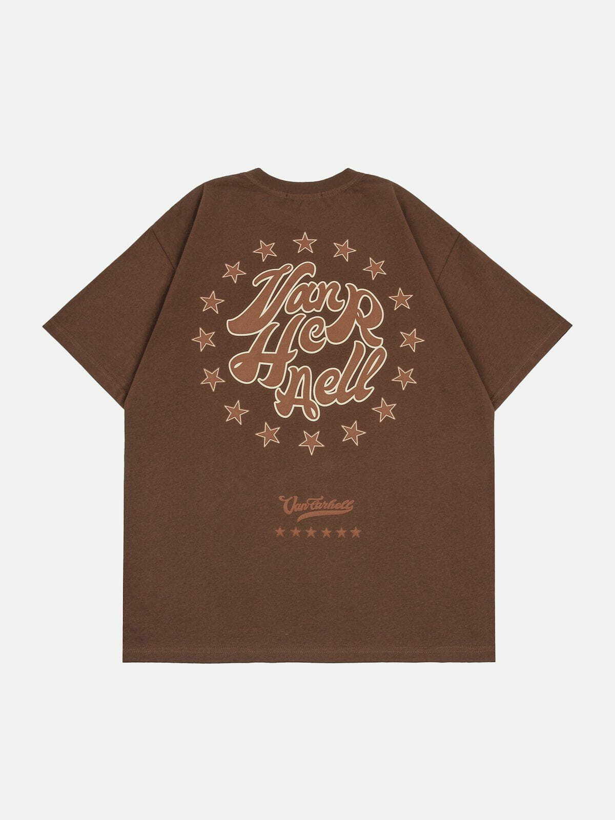 Y2K Star Print Tee: Vintage 90s Grunge Aesthetic for Effortless Summer Outfits