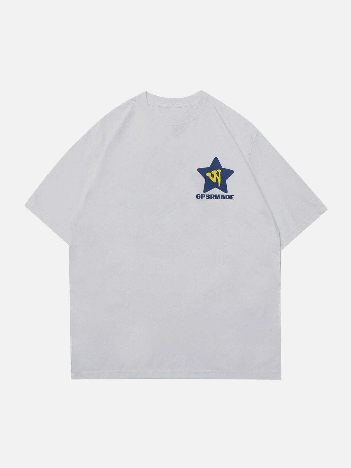 Y2K Star Print Tee: Vintage 90s Grunge Aesthetic, Perfect for Summer Outfits & Casual Looks