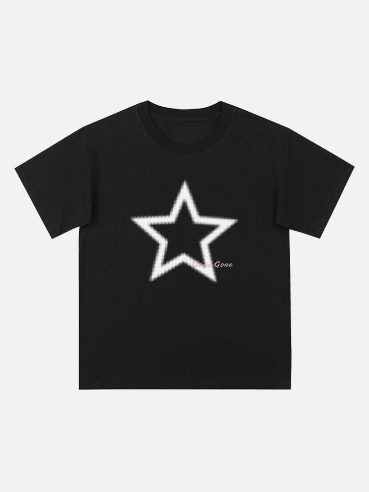 Y2K Star Print Tee: Vintage 90s Grunge Aesthetic, Perfect for Summer Outfits & Casual Looks