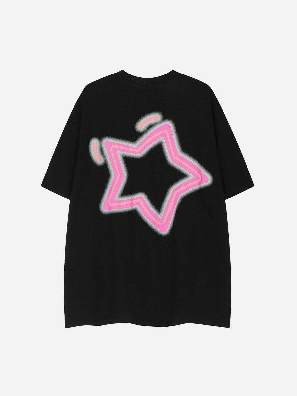 Y2K Star Print Tee: Vintage 90s Grunge Aesthetic, Perfect for Summer Outfits & Casual Looks