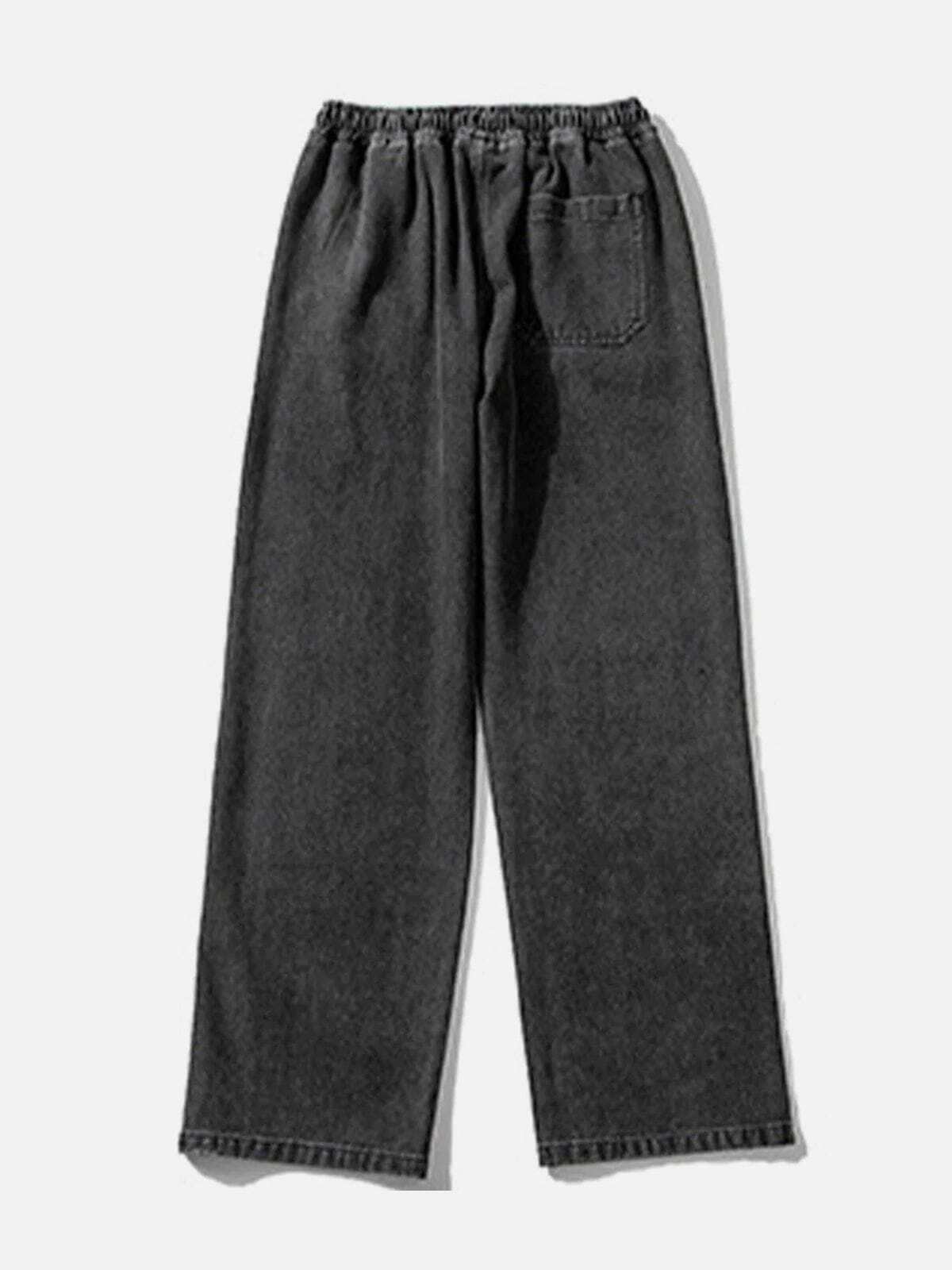 Y2K Straight-Leg Mopping Jeans: Vintage 90s Grunge Style for Effortless Summer Outfits