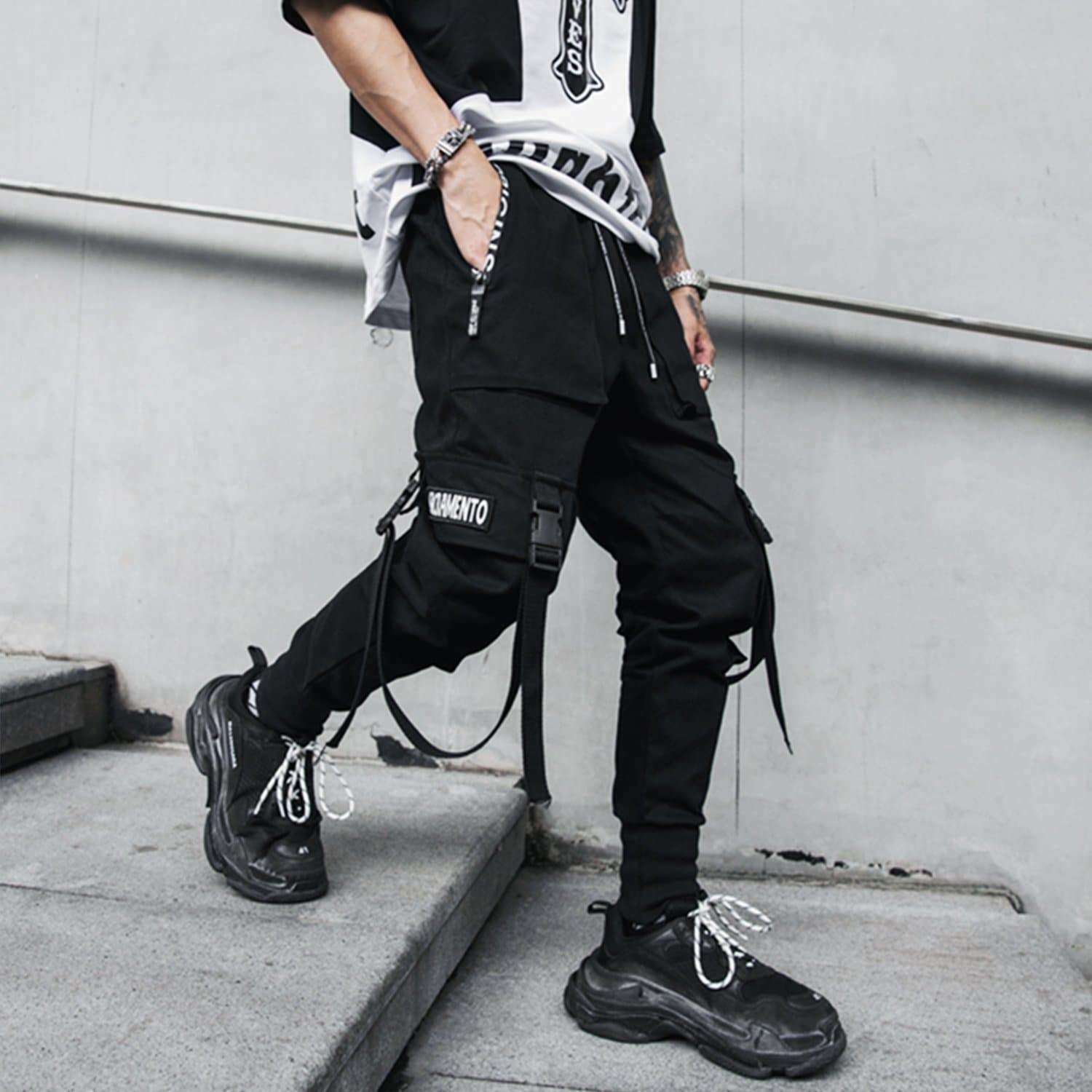 Y2K Street Joggers: Grunge Aesthetic Cargo Pants for 90s Fashion Lovers