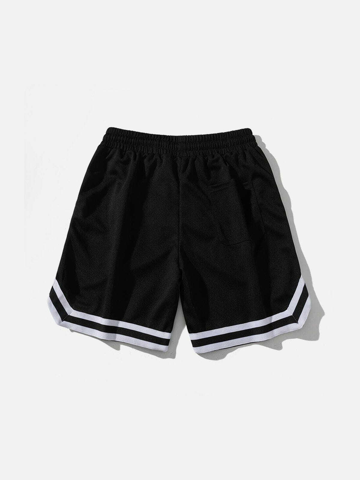 Y2K Striped Sports Shorts - Trendy 90s Grunge Aesthetic for Summer Outfits & Casual Looks