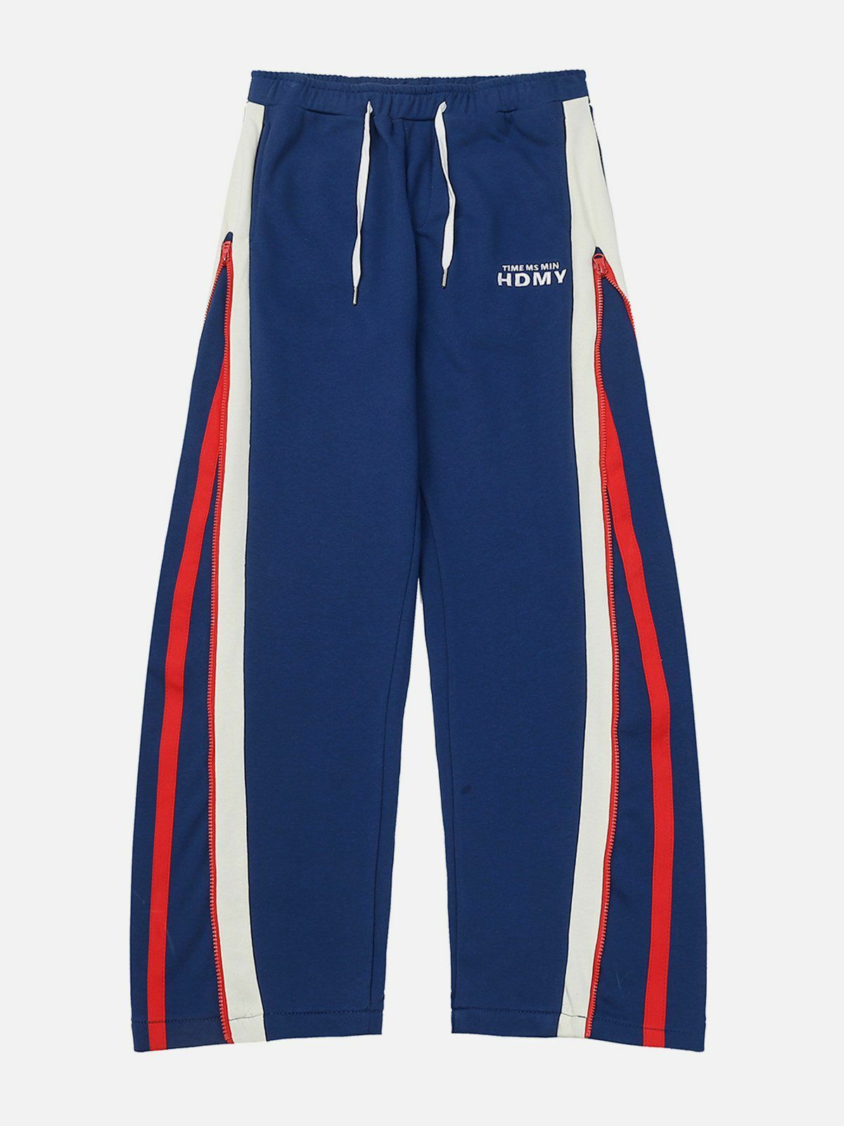 Y2K Striped Zipper Panel Sweatpants - Trendy Grunge Style for Summer Outfits & Aesthetic Looks