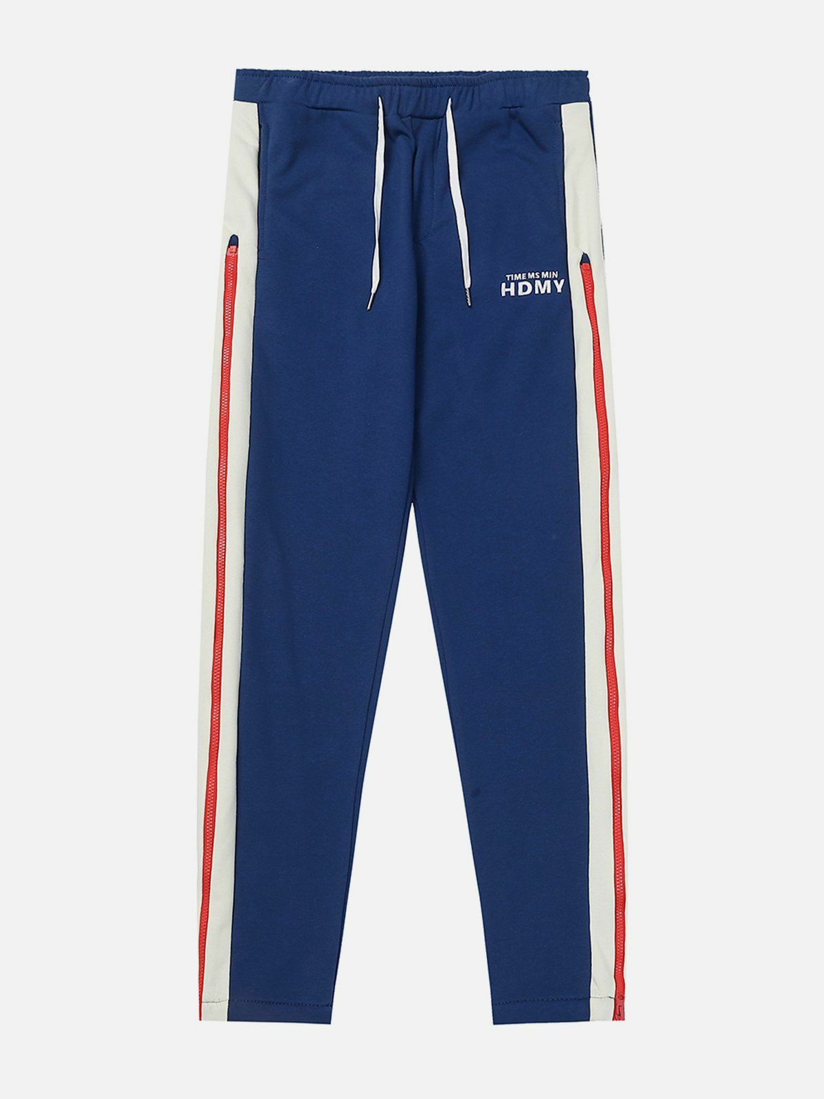 Y2K Striped Zipper Panel Sweatpants - Trendy Grunge Style for Summer Outfits & Aesthetic Looks