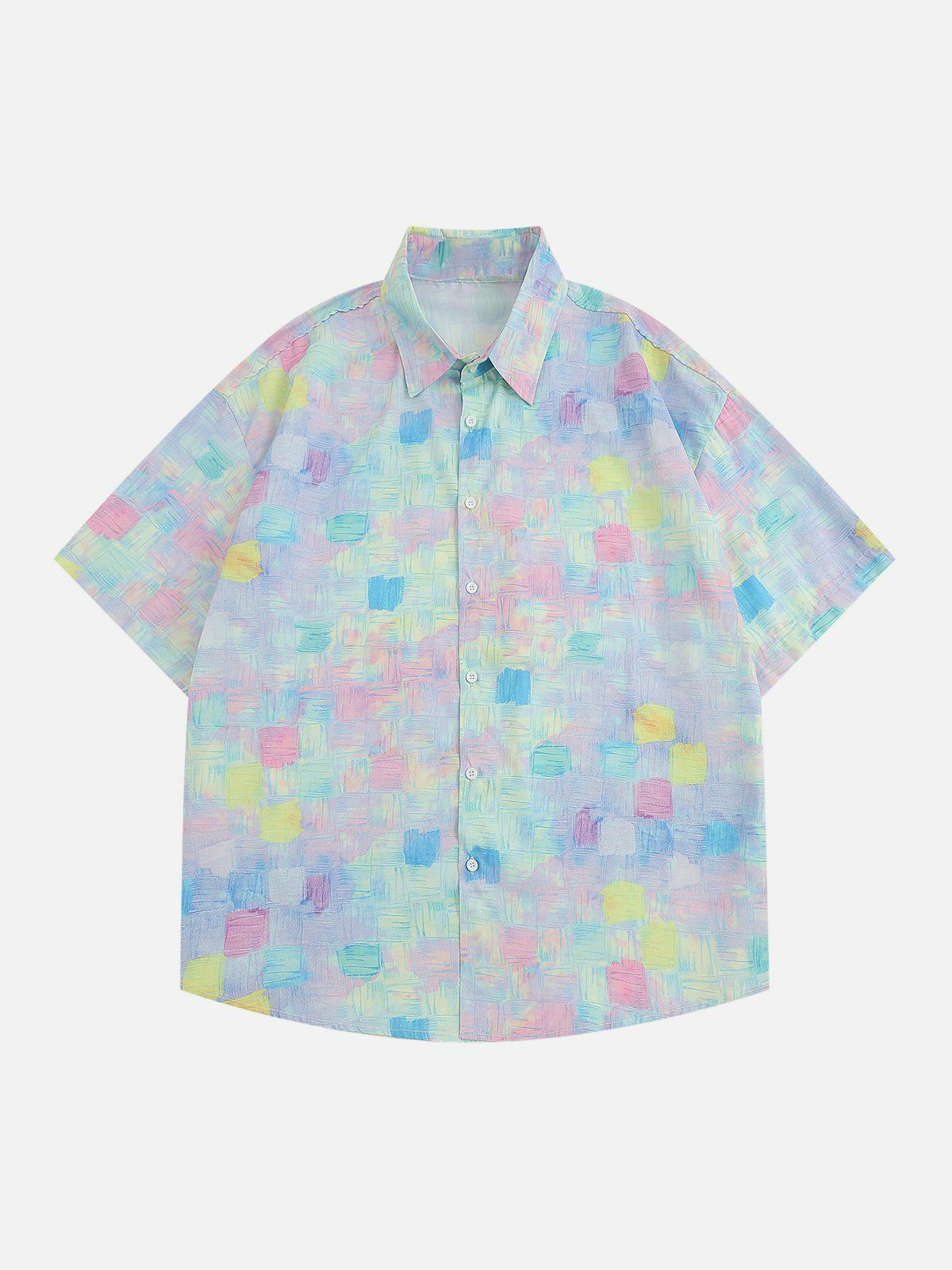 Y2K Tie Dye Short Sleeve Shirt - Trendy 90s Aesthetic Top for Summer Outfits & Grunge Style