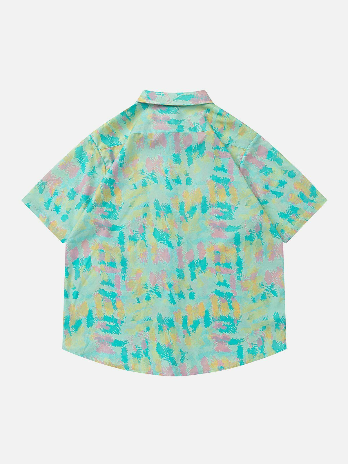 Y2K Tie-Dye Short Sleeve Shirt - Trendy 90s Aesthetic Top for Summer Outfits & Grunge Style