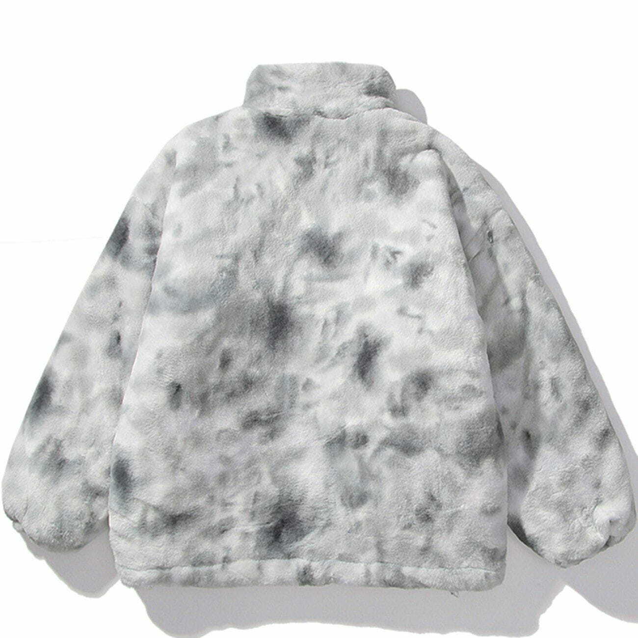 Y2K Tie Dye Winter Coat - Trendy Grunge Aesthetic Outerwear for 2000s Fashion Lovers