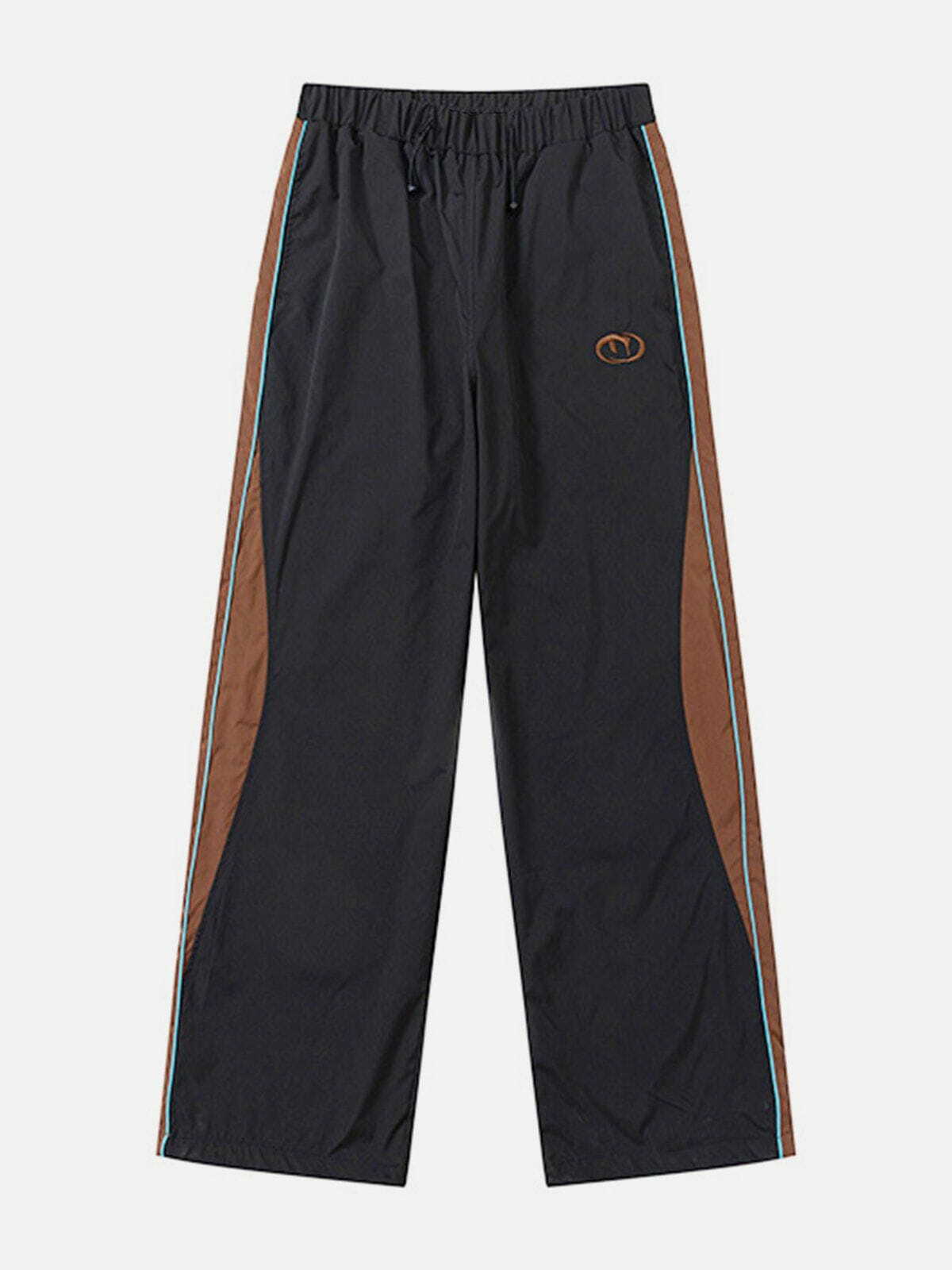 Y2K Vintage Contrast Cargo Sweatpants for Grunge Aesthetic & 90s Fashion Lovers