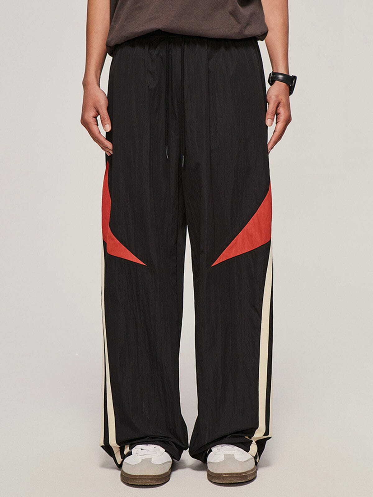 Y2K Vintage Oblique Stripe Sweatpants for Grunge Aesthetic, 90s Style, and Cozy Summer Outfits